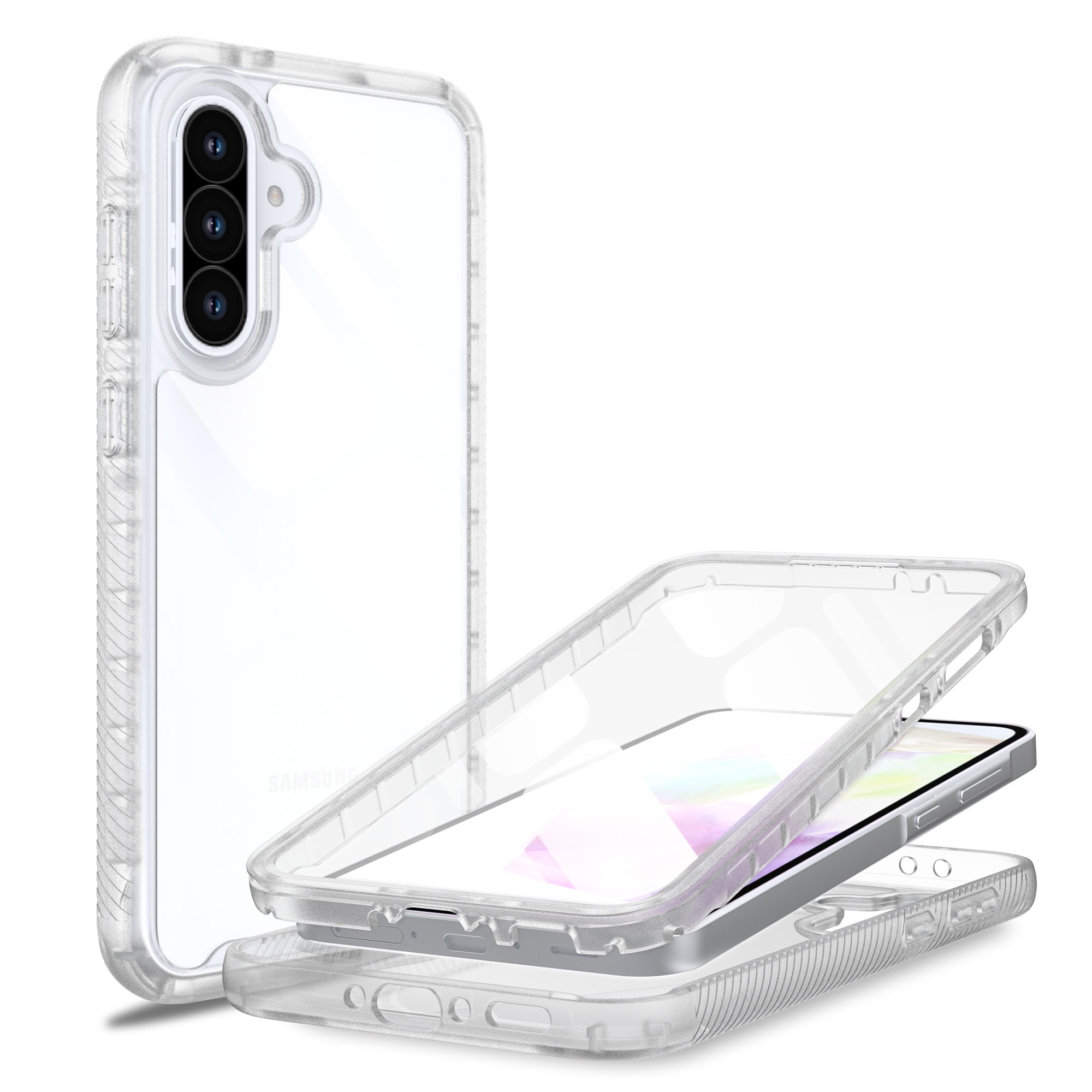 Samsung Galaxy A56 Deksel Full Protection, Gjennomsiktig