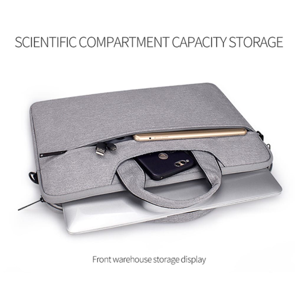 16" Laptopveske med skulderrem, Svart