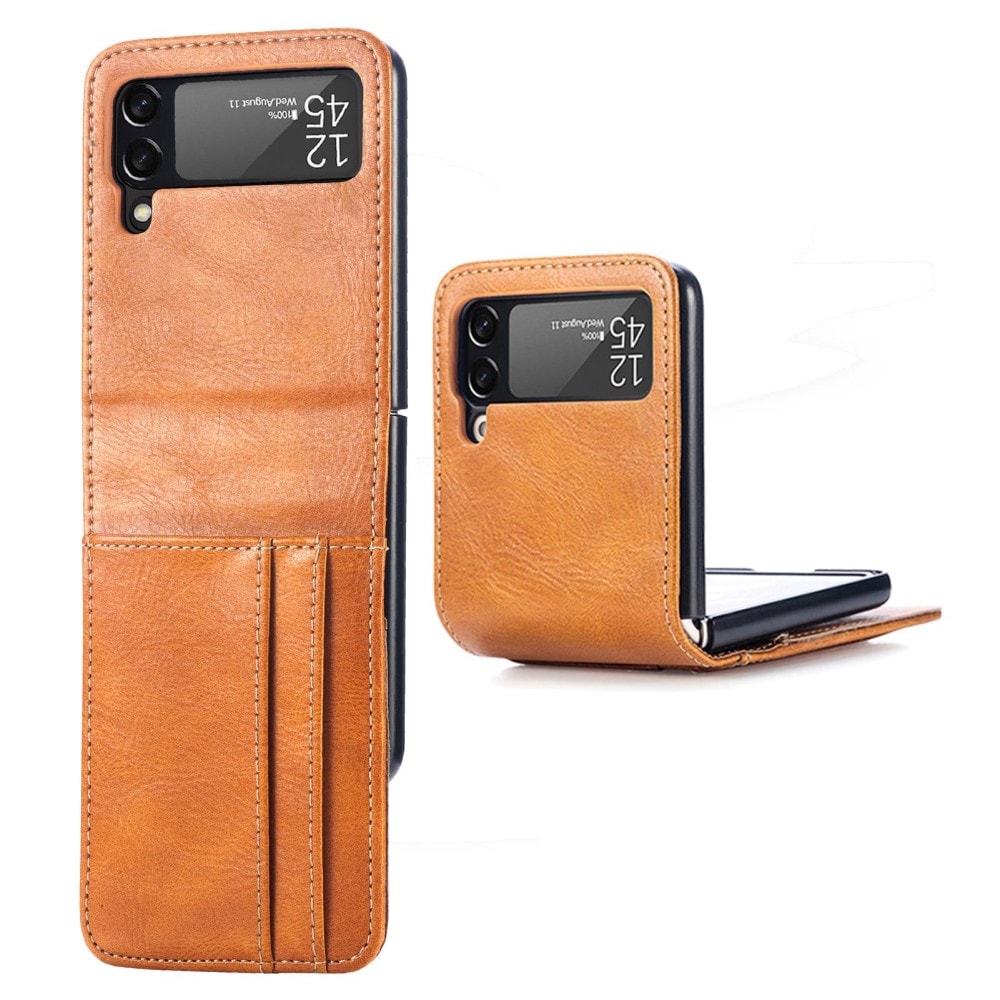 Samsung Galaxy Z Flip 4 Enkelt mobildeksel, Brun