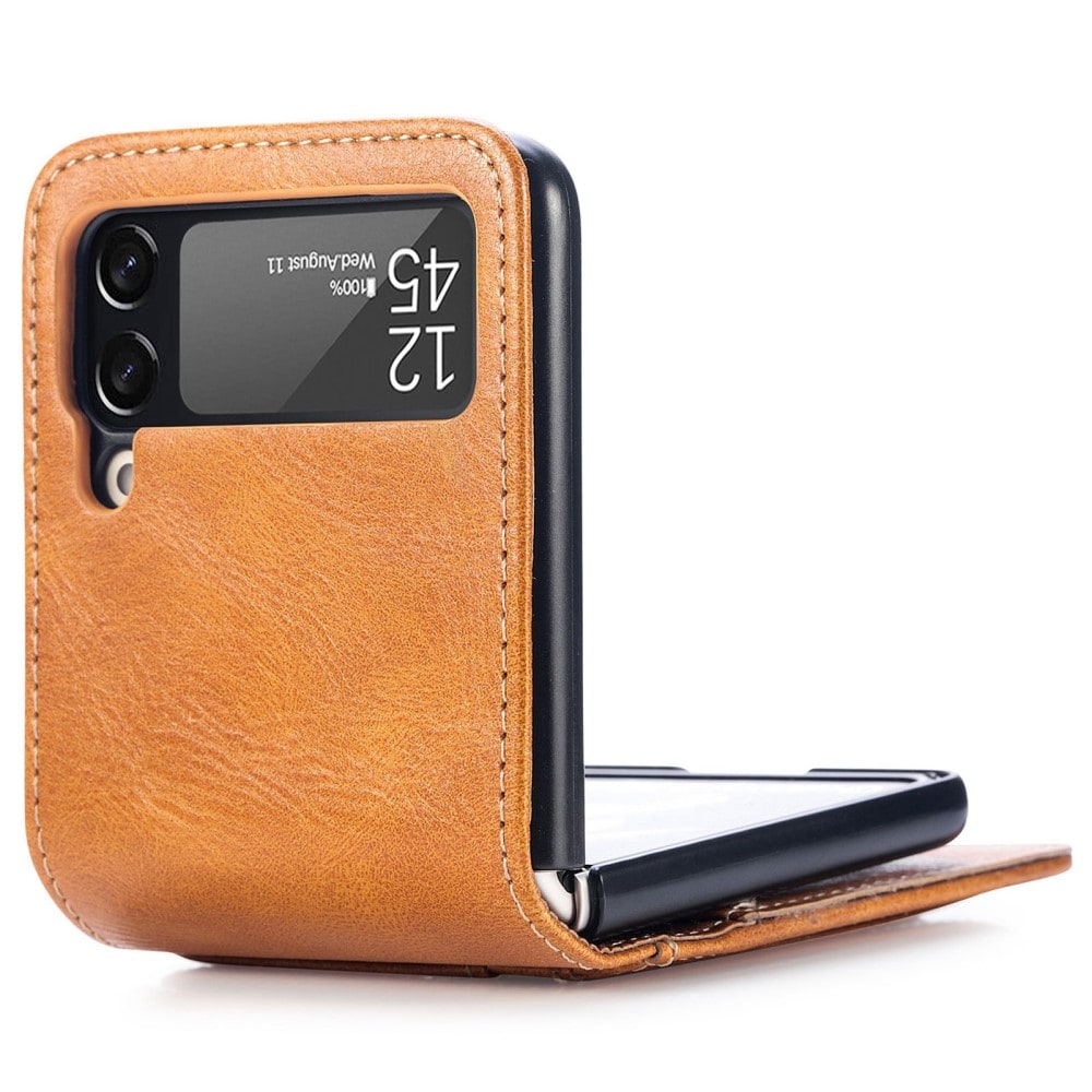 Samsung Galaxy Z Flip 4 Enkelt mobildeksel, Brun