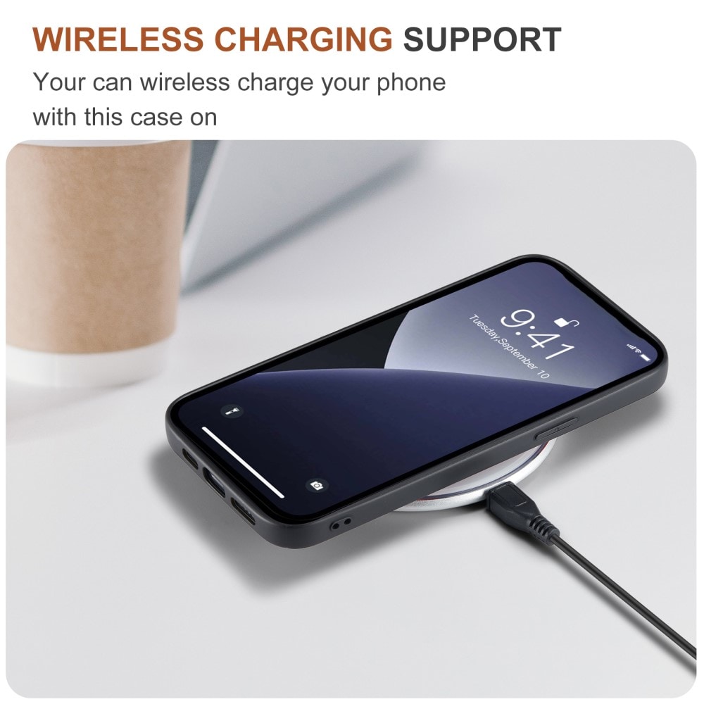 iPhone 16 Pro Max Deksel med avtakbar lommebok, Svart