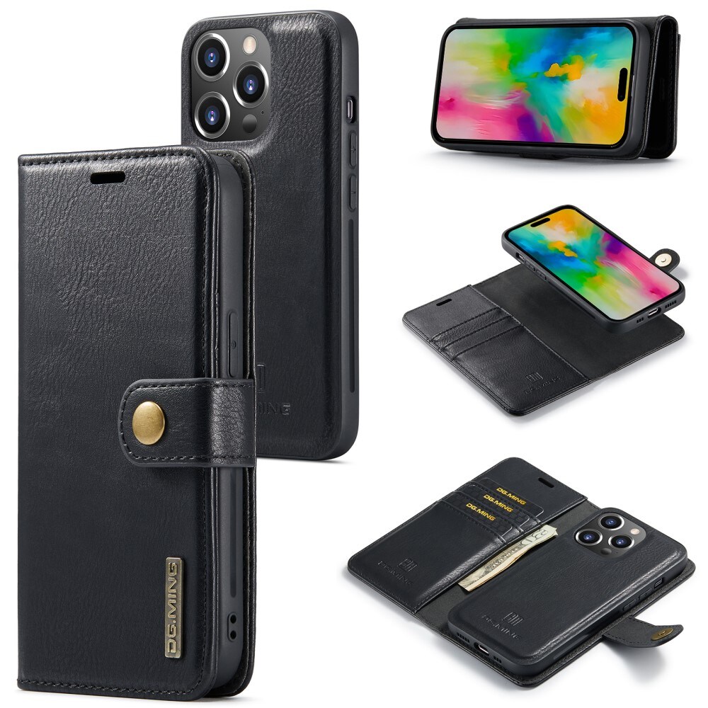 iPhone 16 Pro Lommeboketui med avtakbart deksel, Black