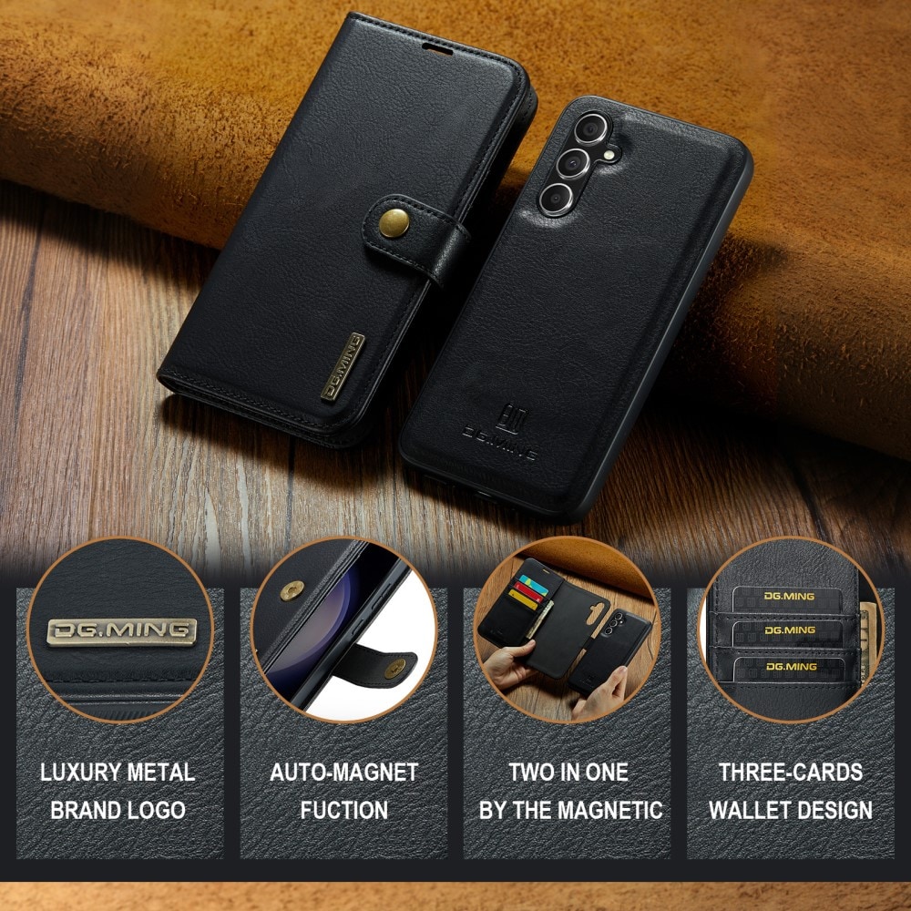 Samsung Galaxy S24 FE Lommeboketui med avtakbart deksel, Black