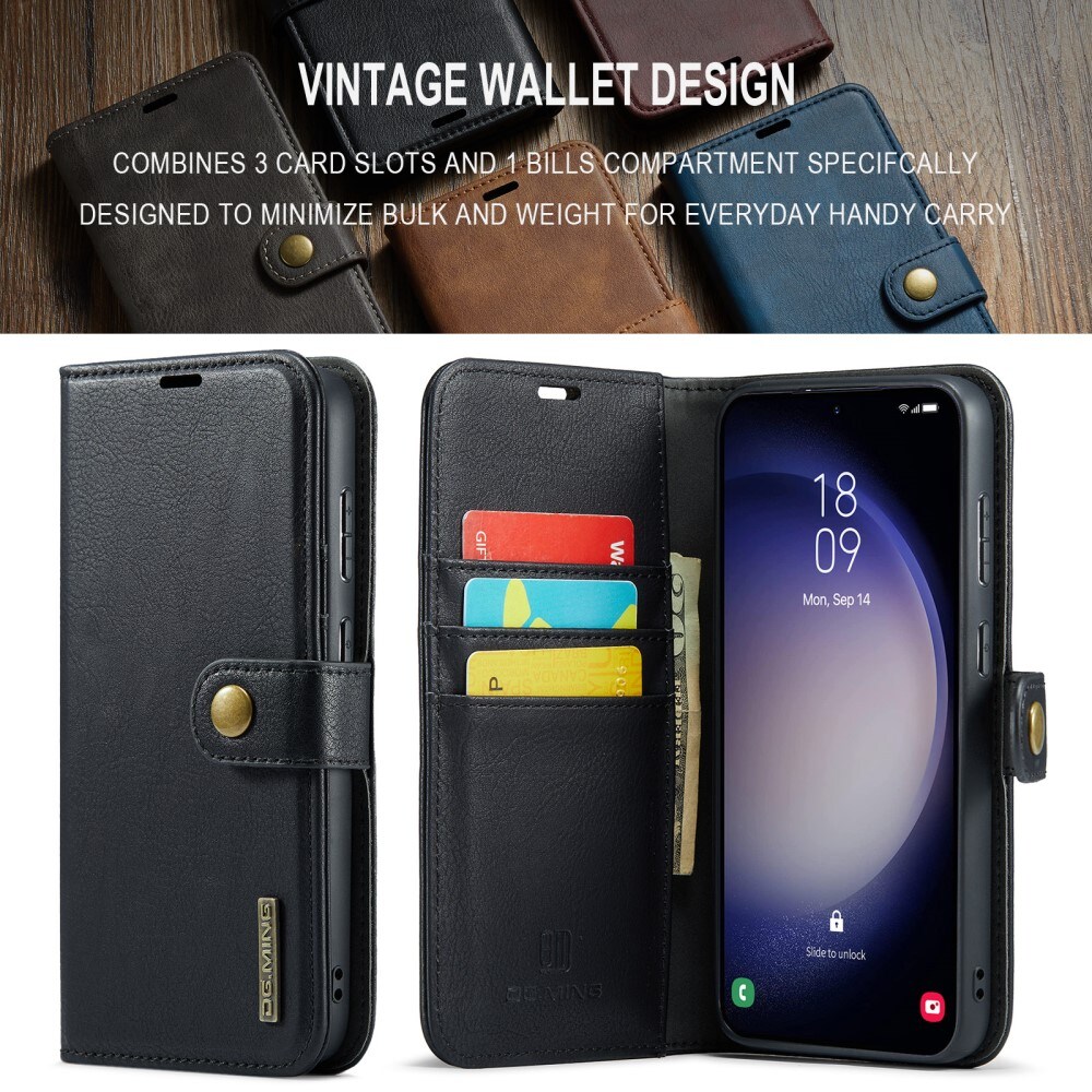 Samsung Galaxy S24 FE Lommeboketui med avtakbart deksel, Black