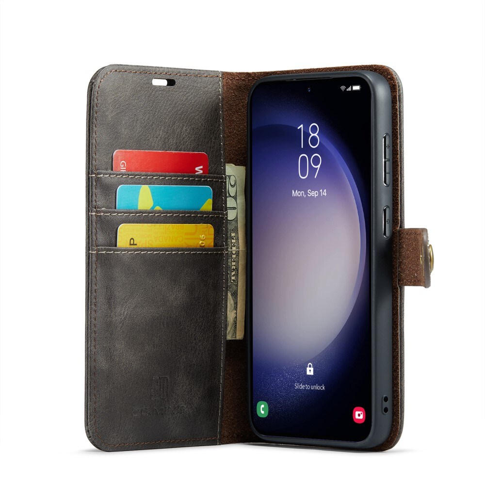 Samsung Galaxy S24 FE Lommeboketui med avtakbart deksel, Brown