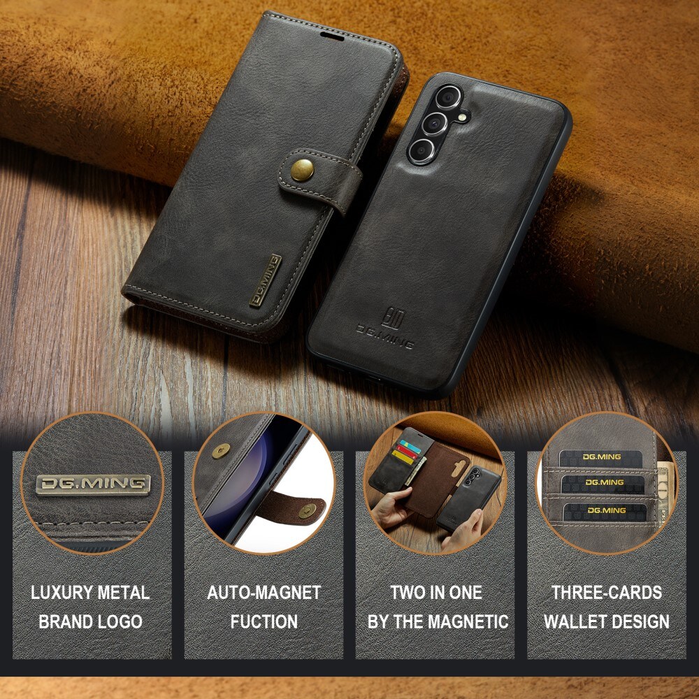 Samsung Galaxy S24 FE Lommeboketui med avtakbart deksel, Brown