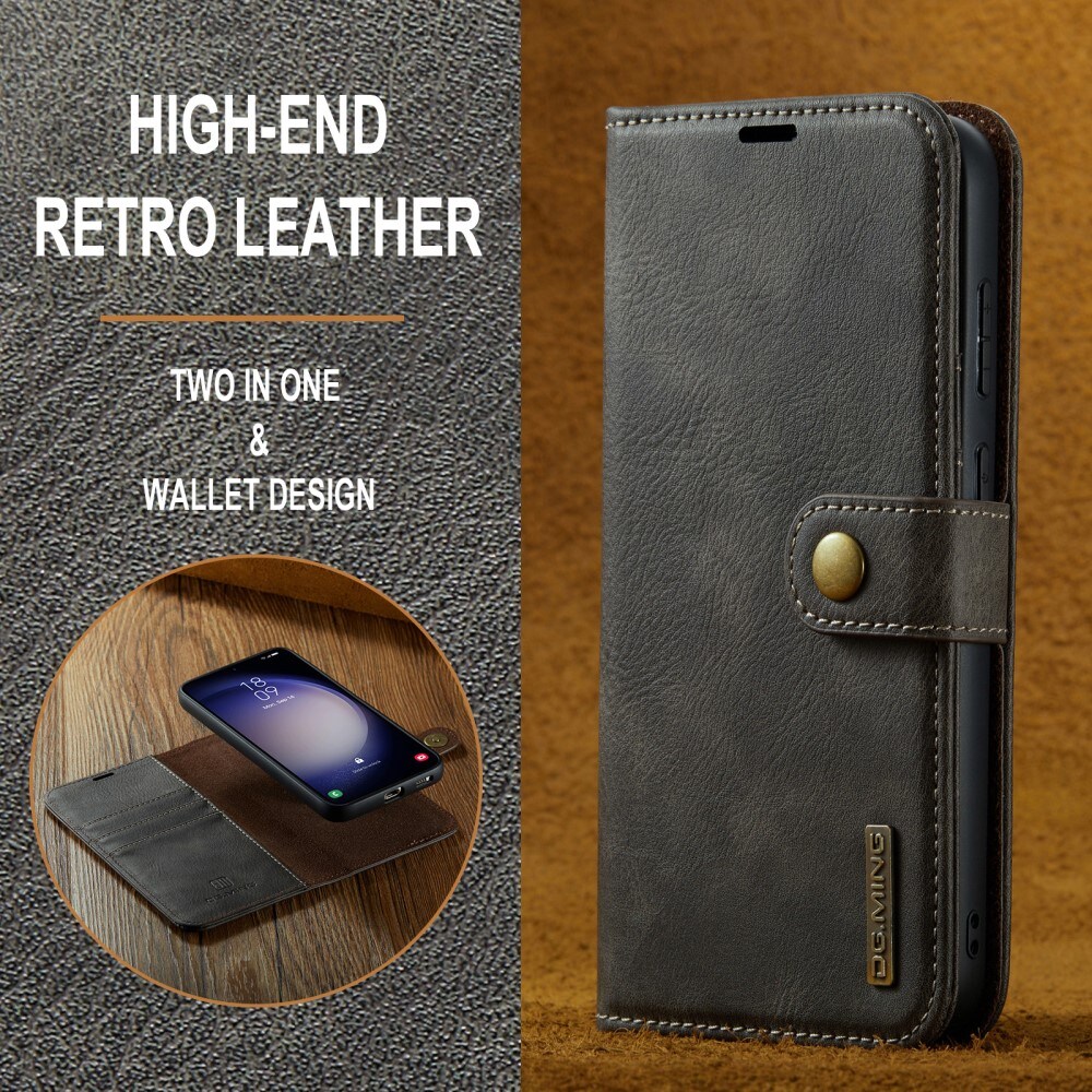 Samsung Galaxy S24 FE Lommeboketui med avtakbart deksel, Brown