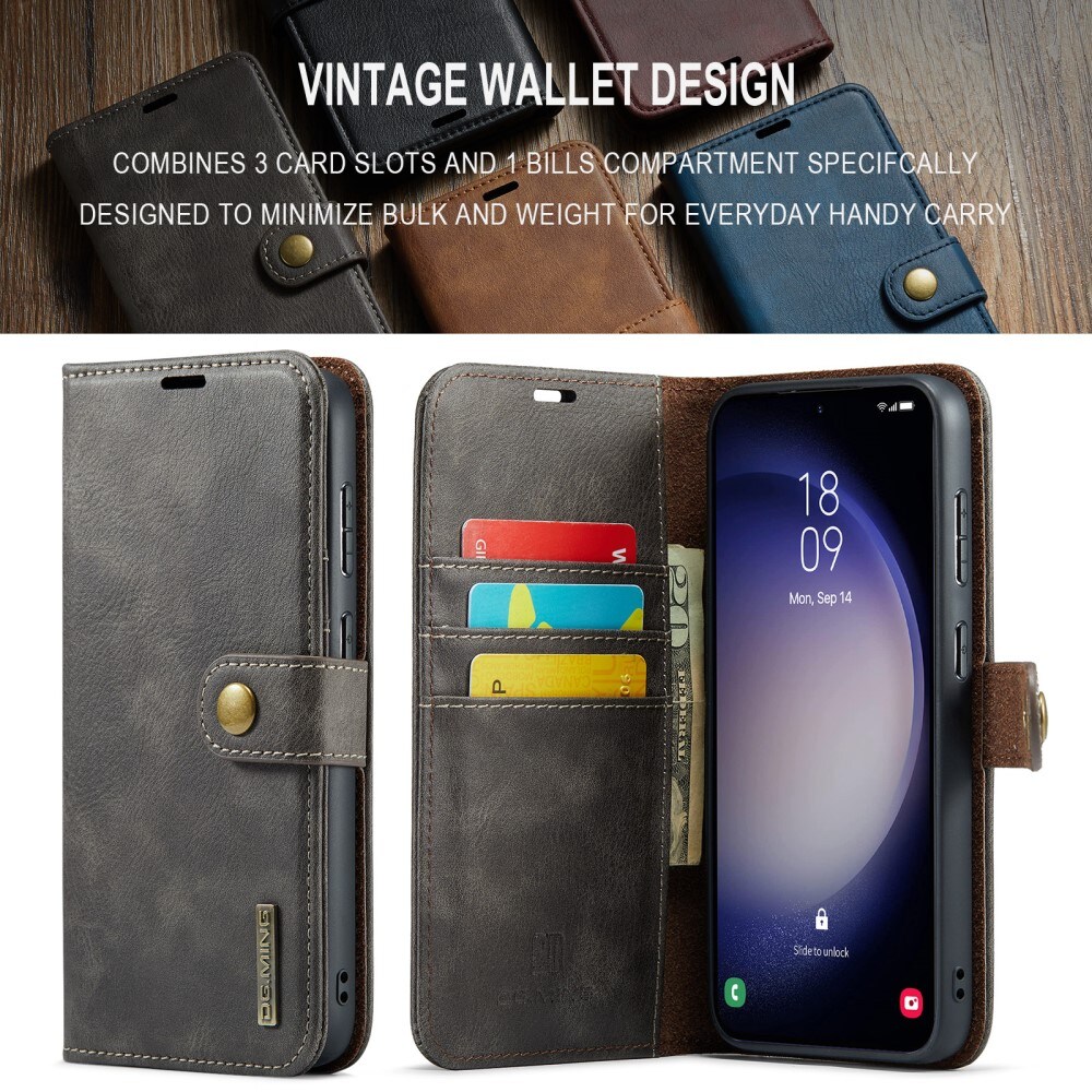 Samsung Galaxy S24 FE Lommeboketui med avtakbart deksel, Brown