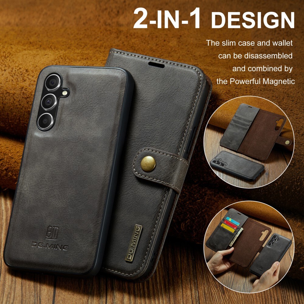 Samsung Galaxy S24 FE Lommeboketui med avtakbart deksel, Brown