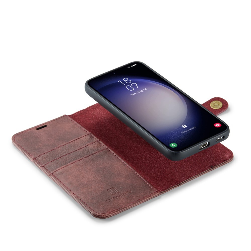 Samsung Galaxy S24 FE Lommeboketui med avtakbart deksel, Red