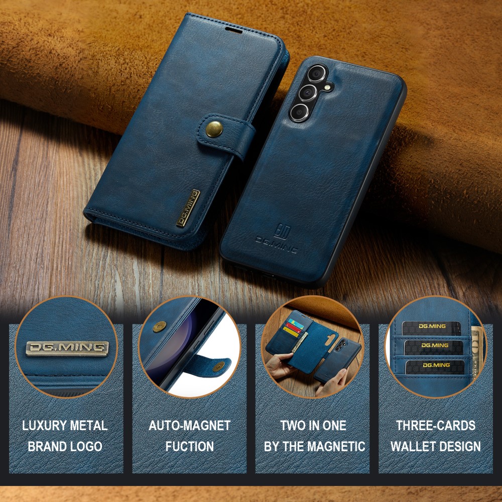 Samsung Galaxy S24 FE Lommeboketui med avtakbart deksel, Blue
