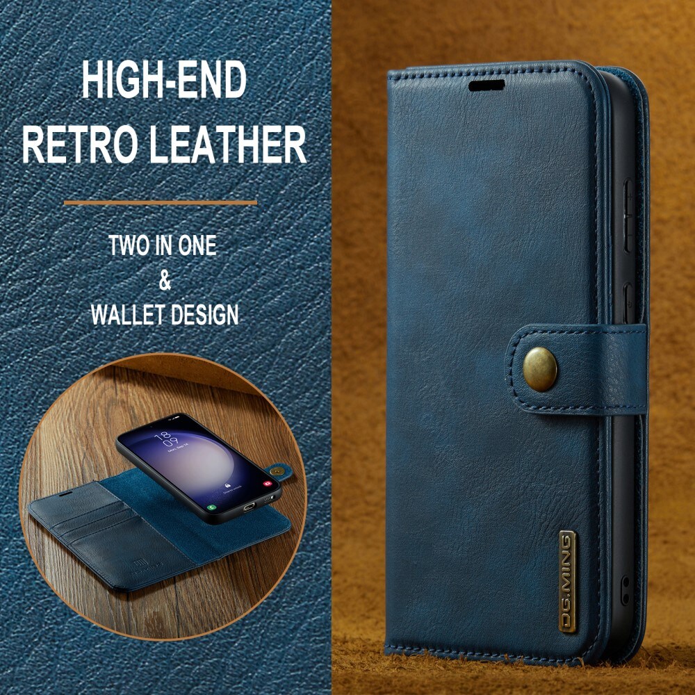 Samsung Galaxy S24 FE Lommeboketui med avtakbart deksel, Blue
