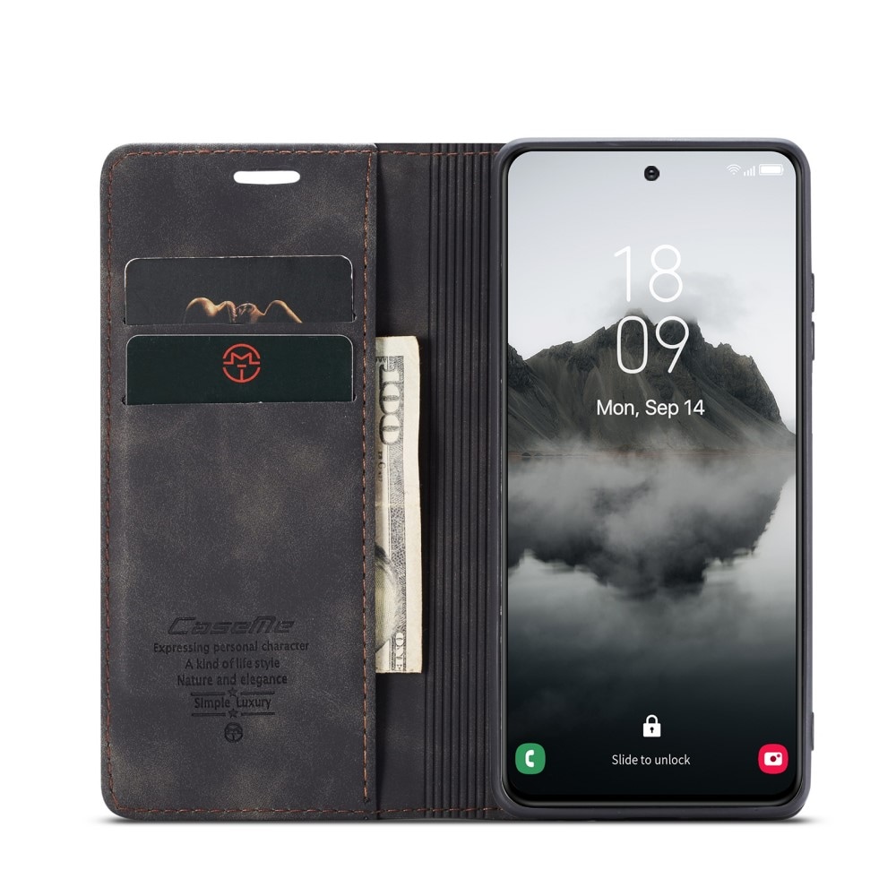 Samsung Galaxy S24 FE Slankt lommeboketui, Svart