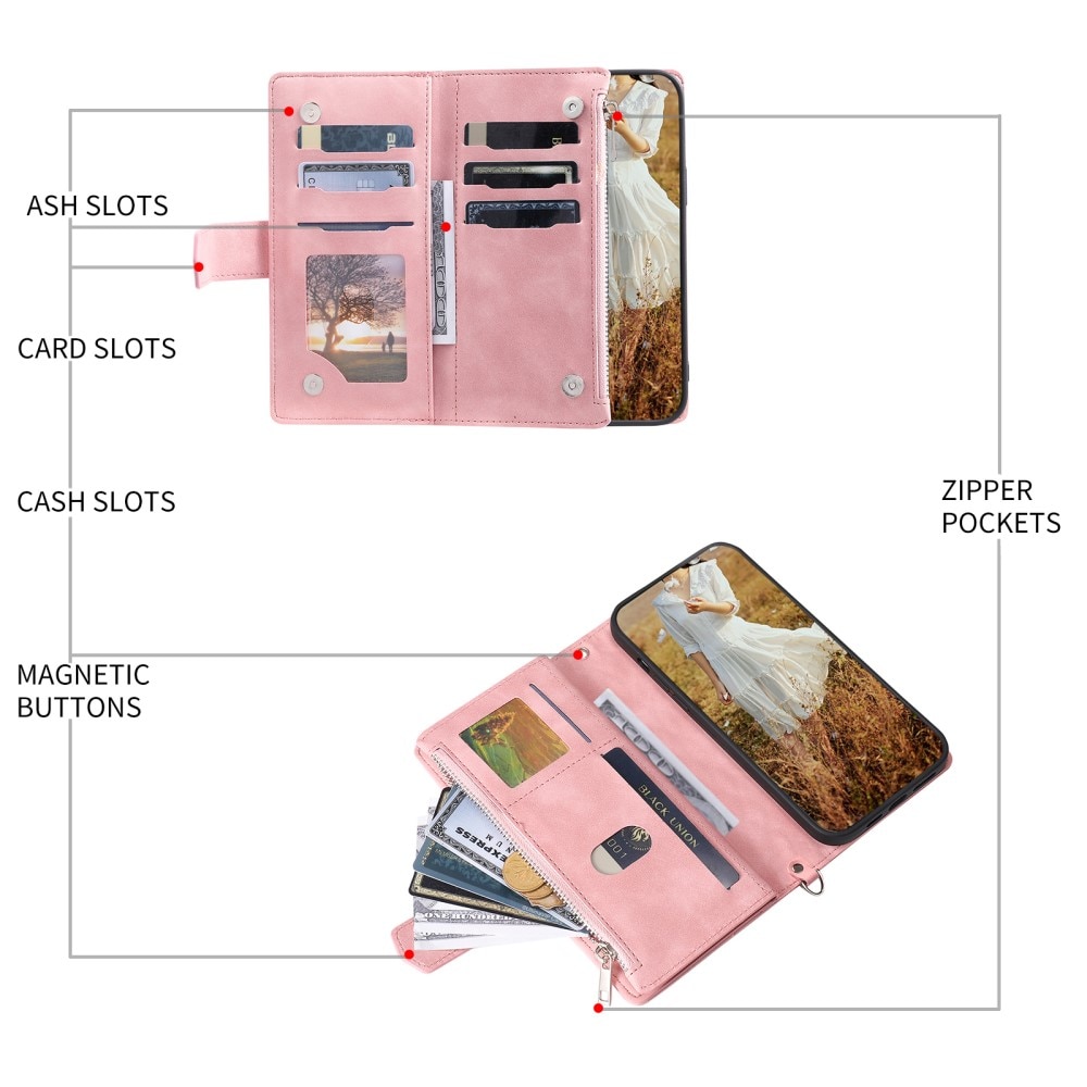Samsung Galaxy A56 Vattert lommebokveske, Rosa