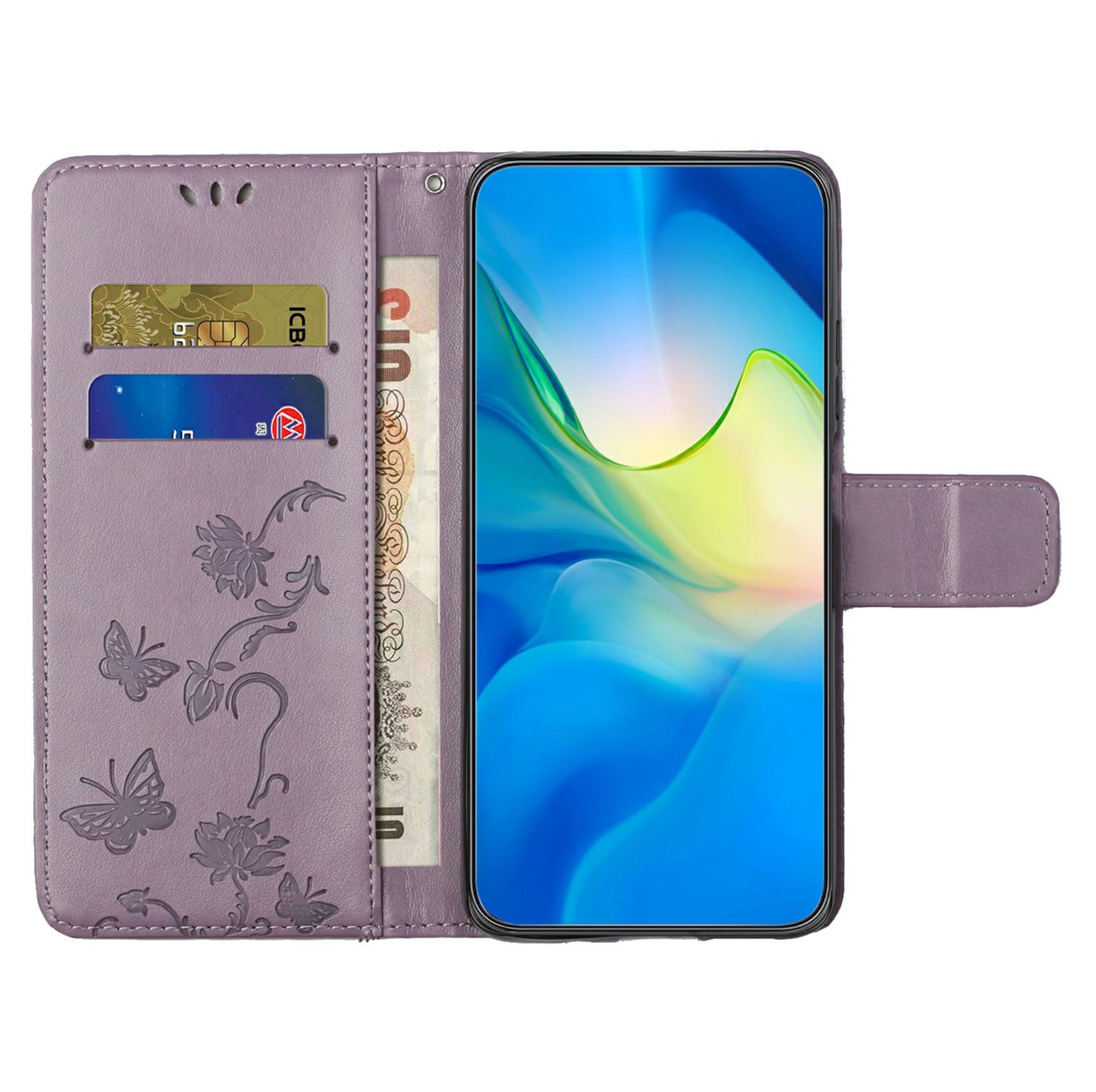 Samsung Galaxy A26 Mobiletui med sommerfugler, Lilla