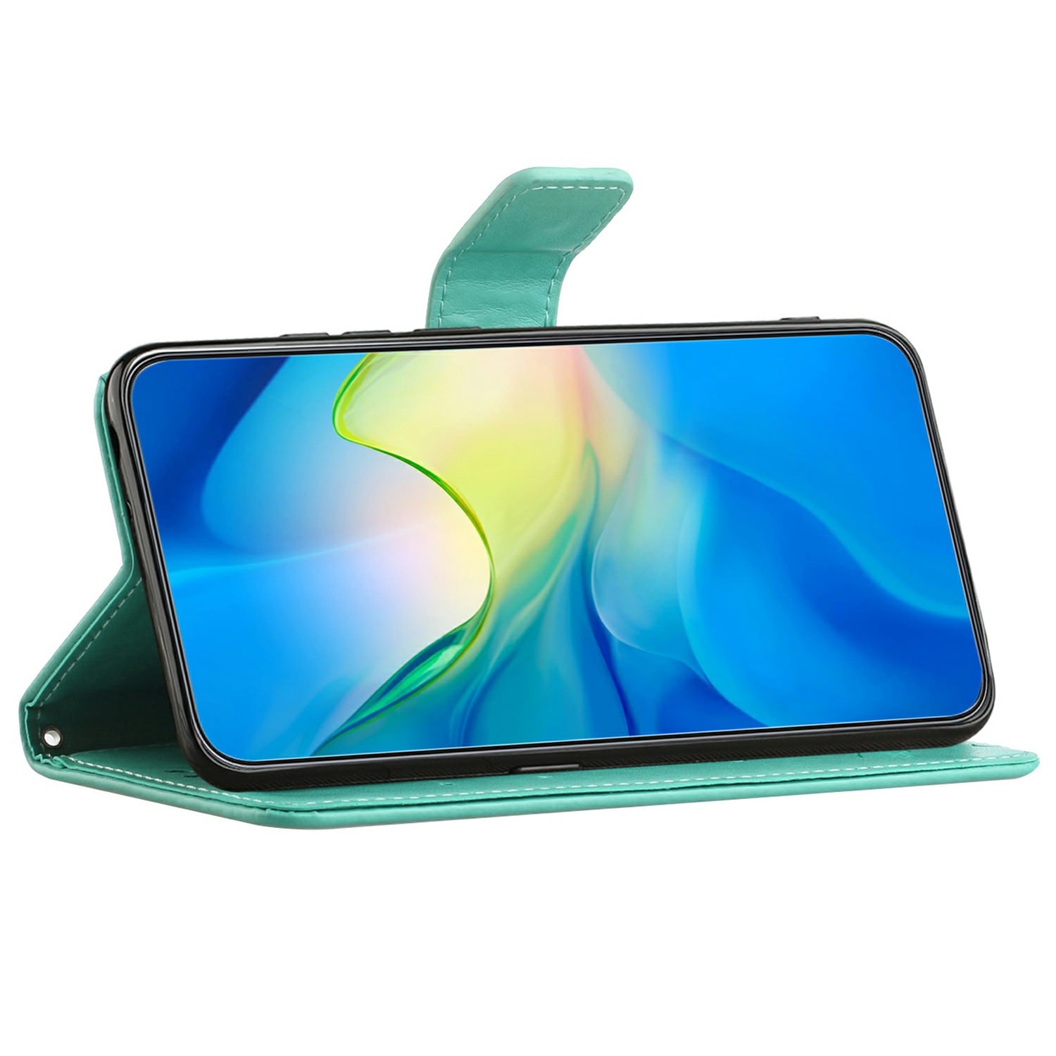 Samsung Galaxy A26 Mobiletui med sommerfugler, Grønn