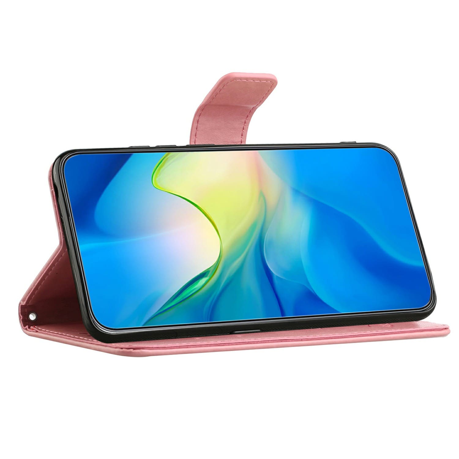 Samsung Galaxy A17 Mobiletui med sommerfugler, Rosa