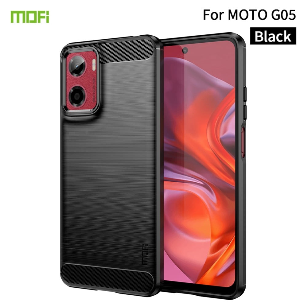 Motorola Moto G05 TPU-deksel Brushed, Svart