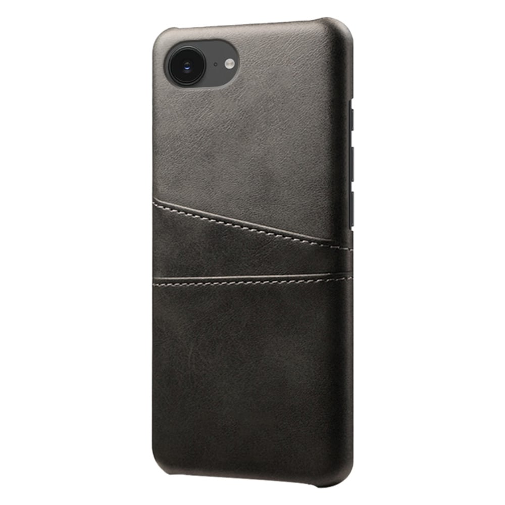 iPhone 16e Stilig deksel med 2 kortlommer, Svart
