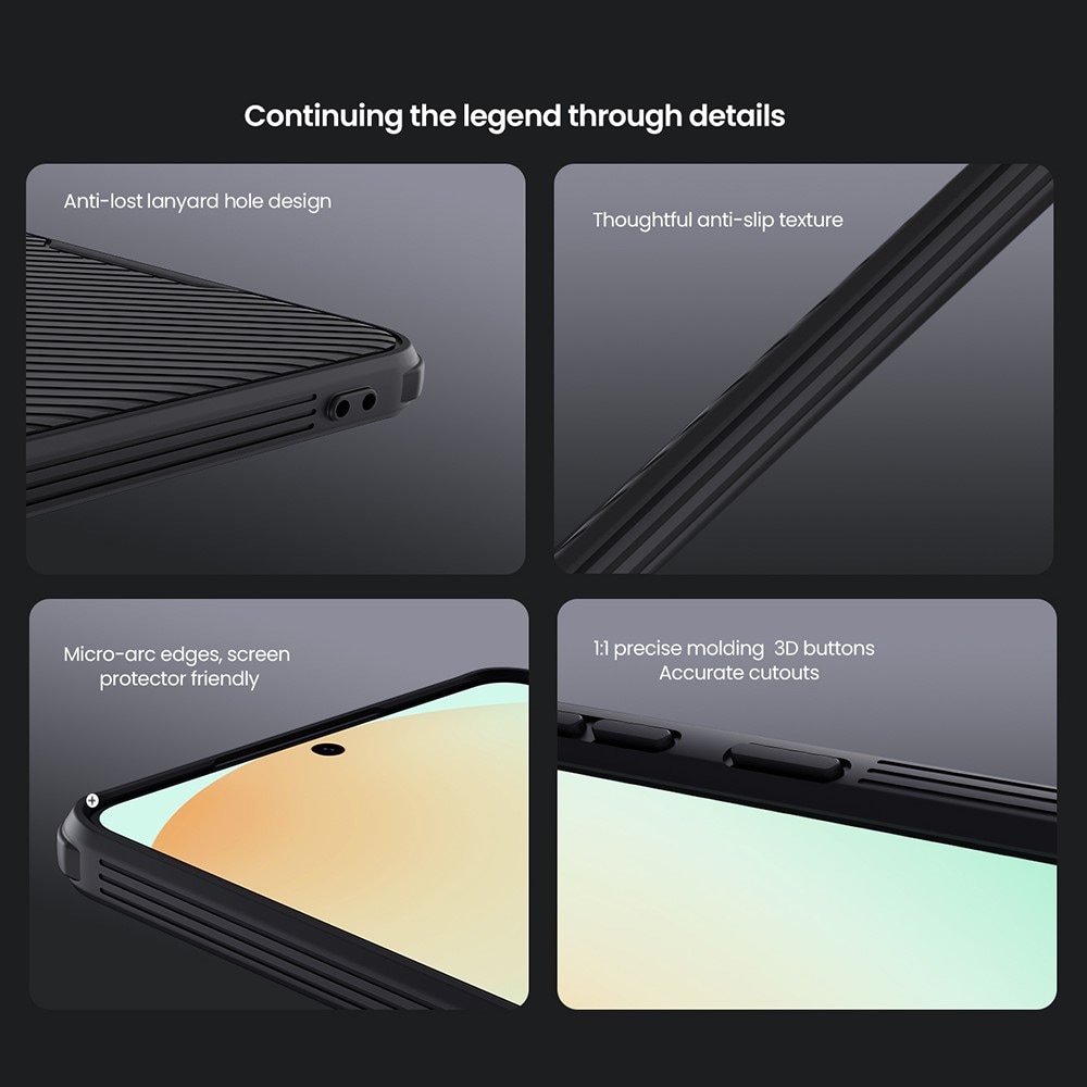 Samsung Galaxy S25 Edge MagSafe-deksel med kamerabeskyttelse - CamShield, Svart