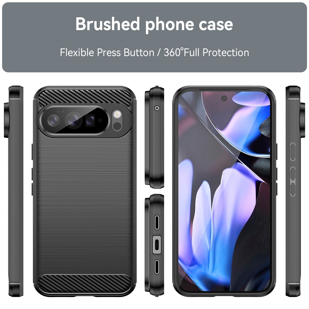 Google Pixel 10 Pro XL TPU-deksel Brushed, Svart