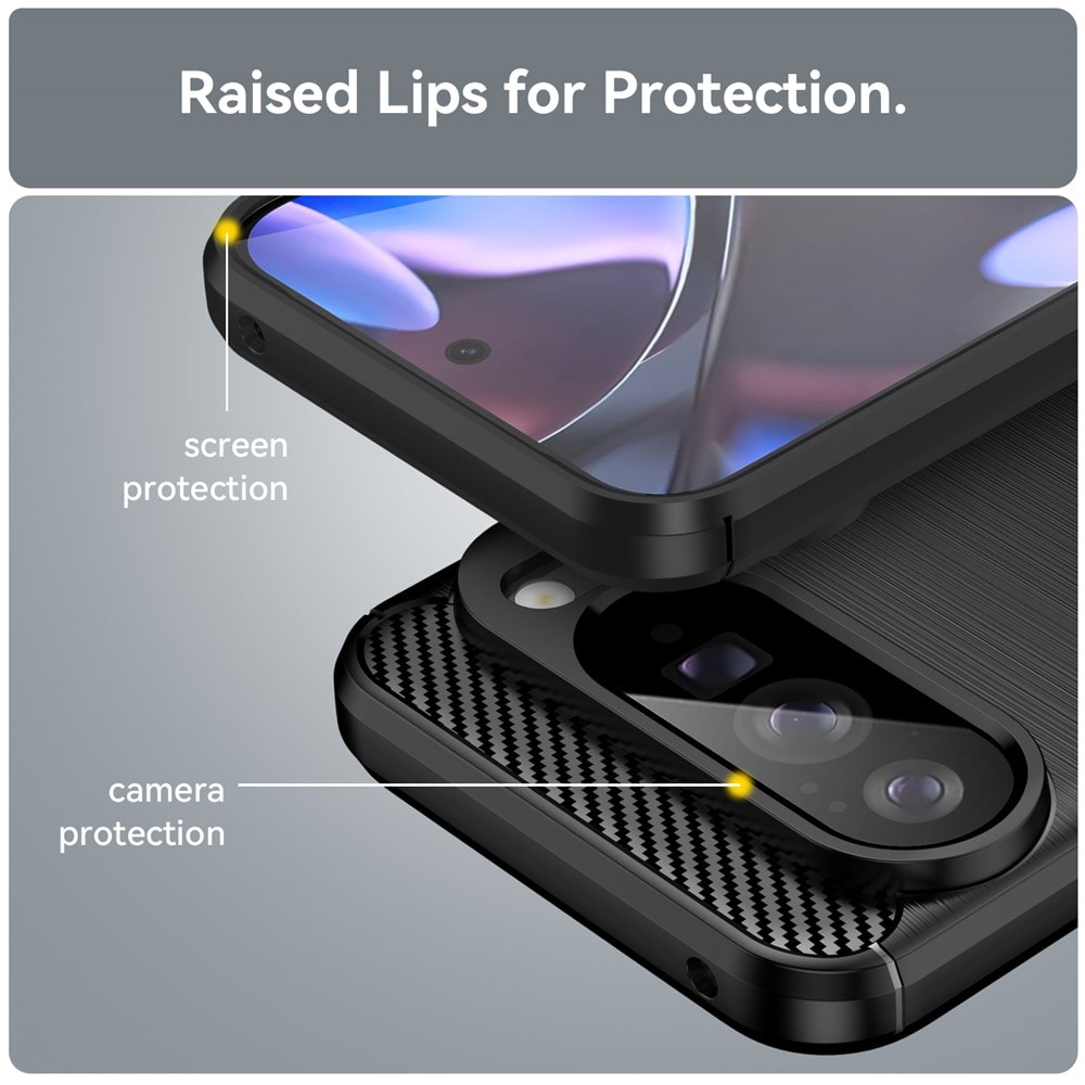 Google Pixel 10 Pro XL TPU-deksel Brushed, Svart