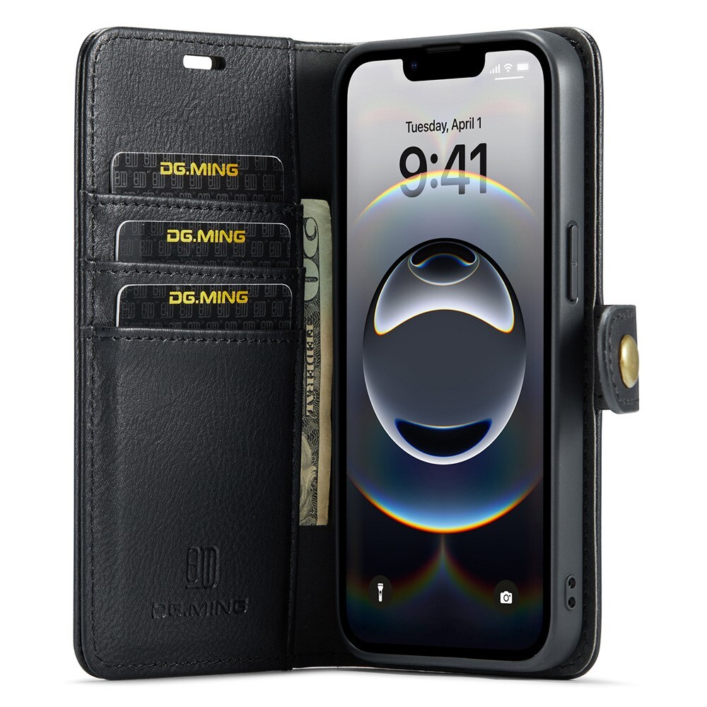 iPhone 16e Lommeboketui med avtakbart deksel, Black