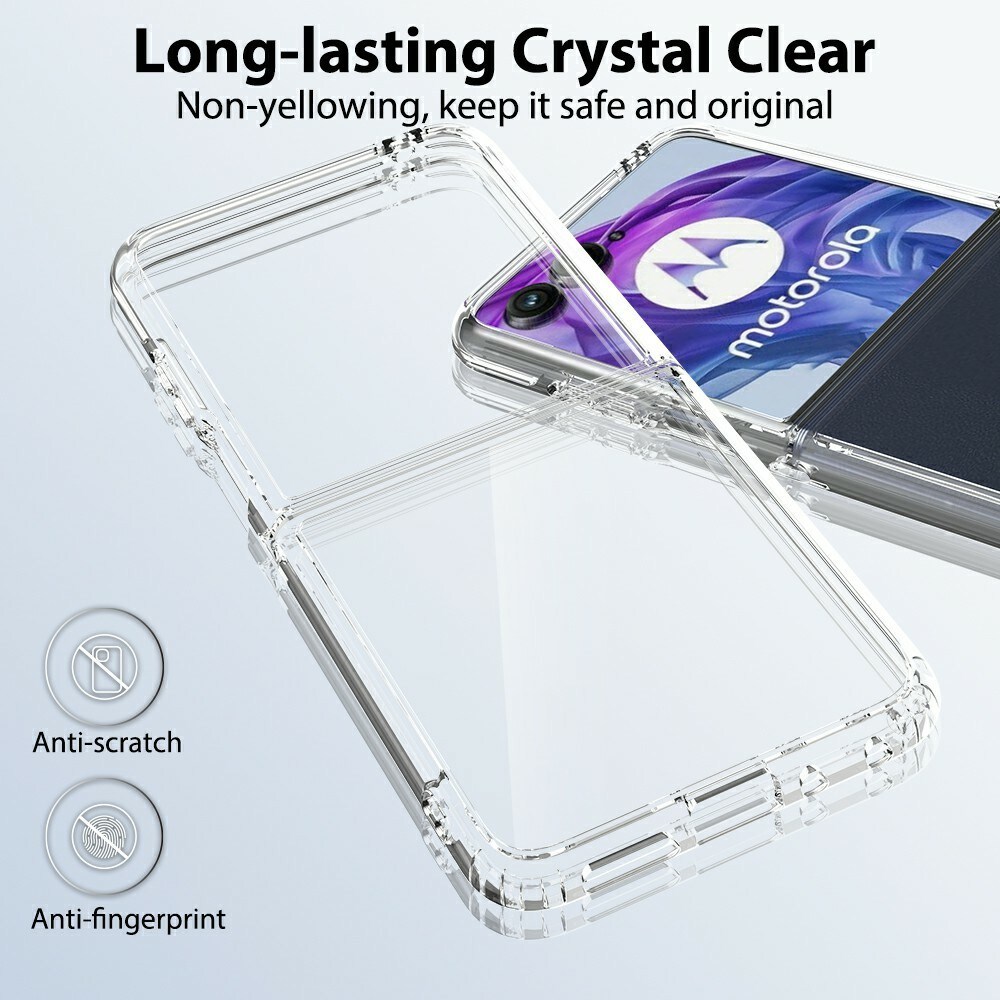 Motorola Razr 60 Ultra Crystal Hybrid-deksel, Gjennomsiktig