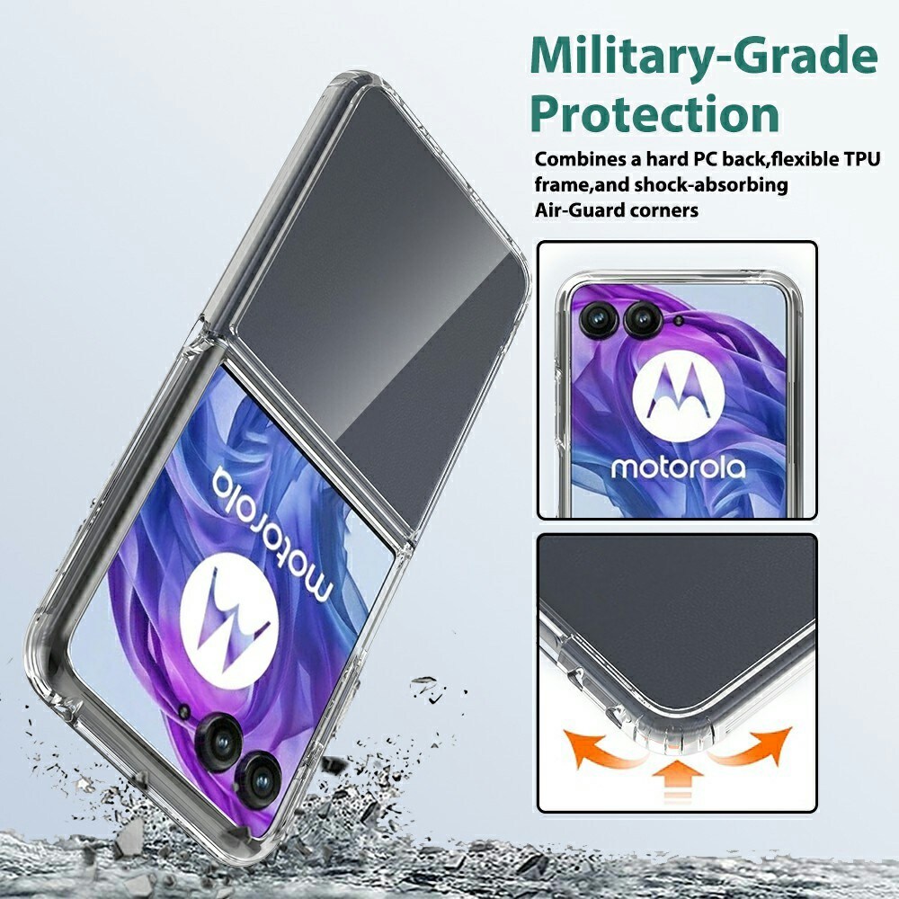 Motorola Razr 60 Ultra Crystal Hybrid-deksel, Gjennomsiktig