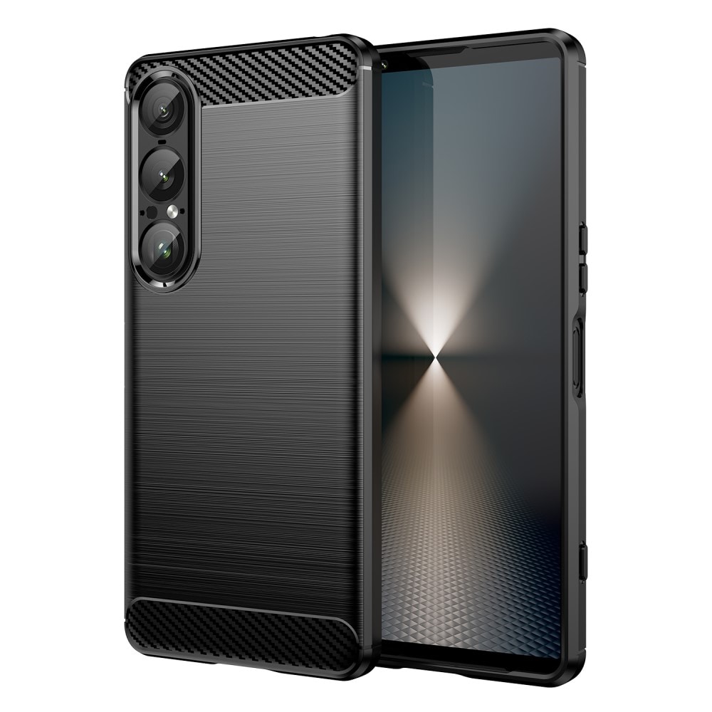 Sony Xperia 1 VII TPU-deksel Brushed, Svart
