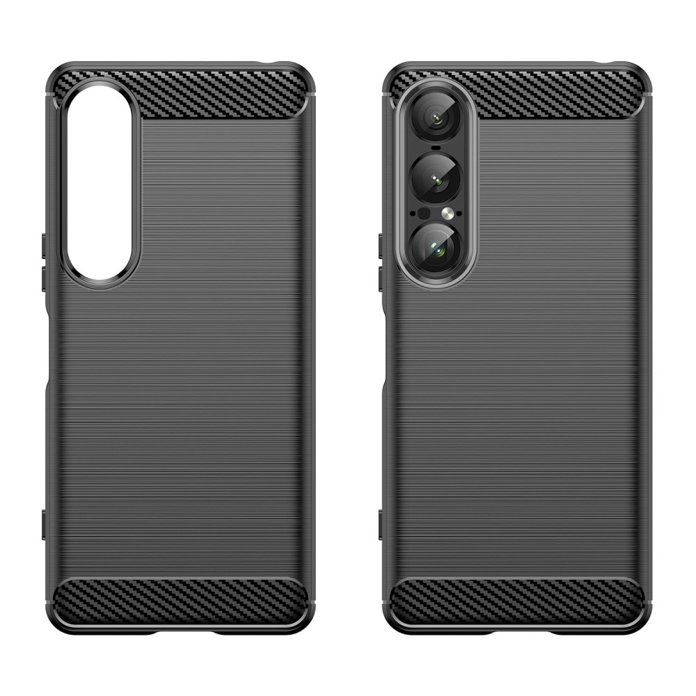 Sony Xperia 1 VII TPU-deksel Brushed, Svart