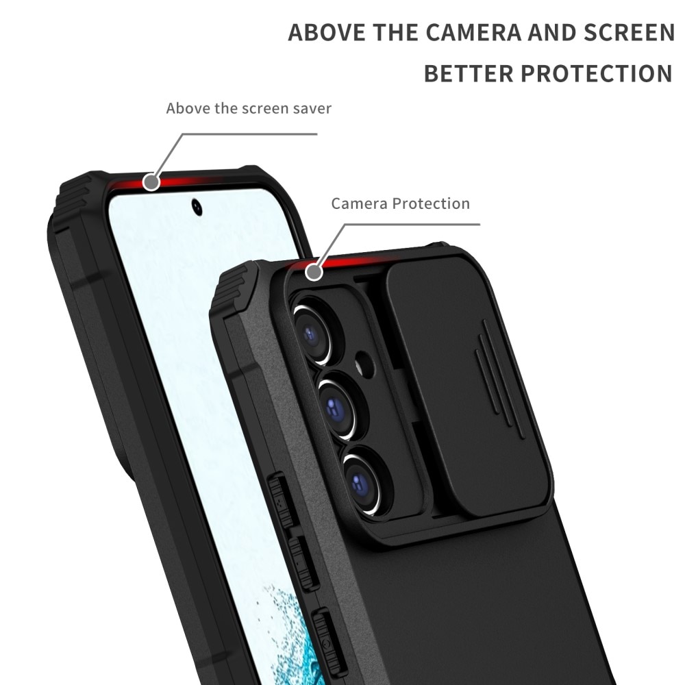 Samsung Galaxy A56 Deksel med kickstand & kameralinsebeskyttelse, Svart