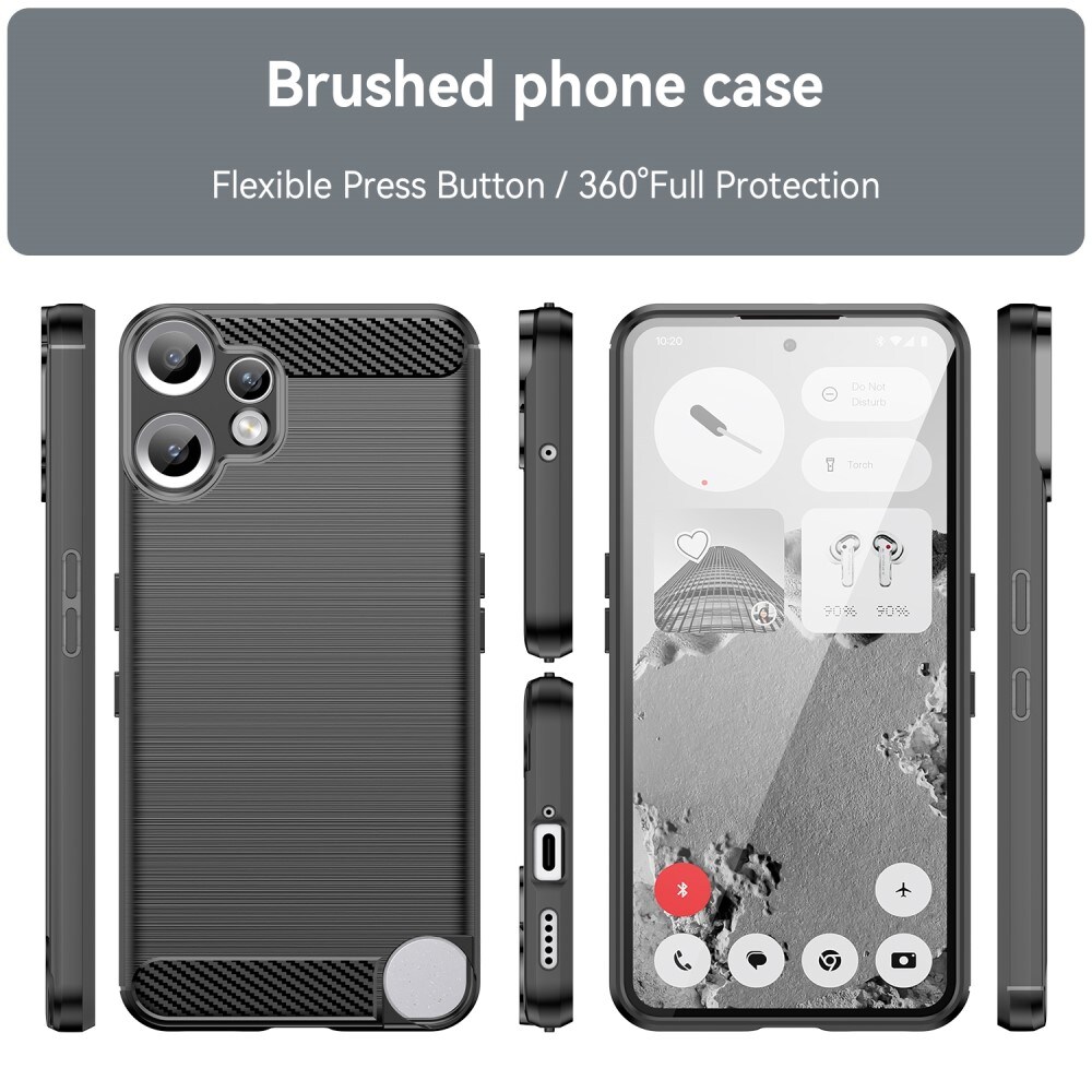 Nothing CMF Phone 2 Pro TPU-deksel Brushed, Svart