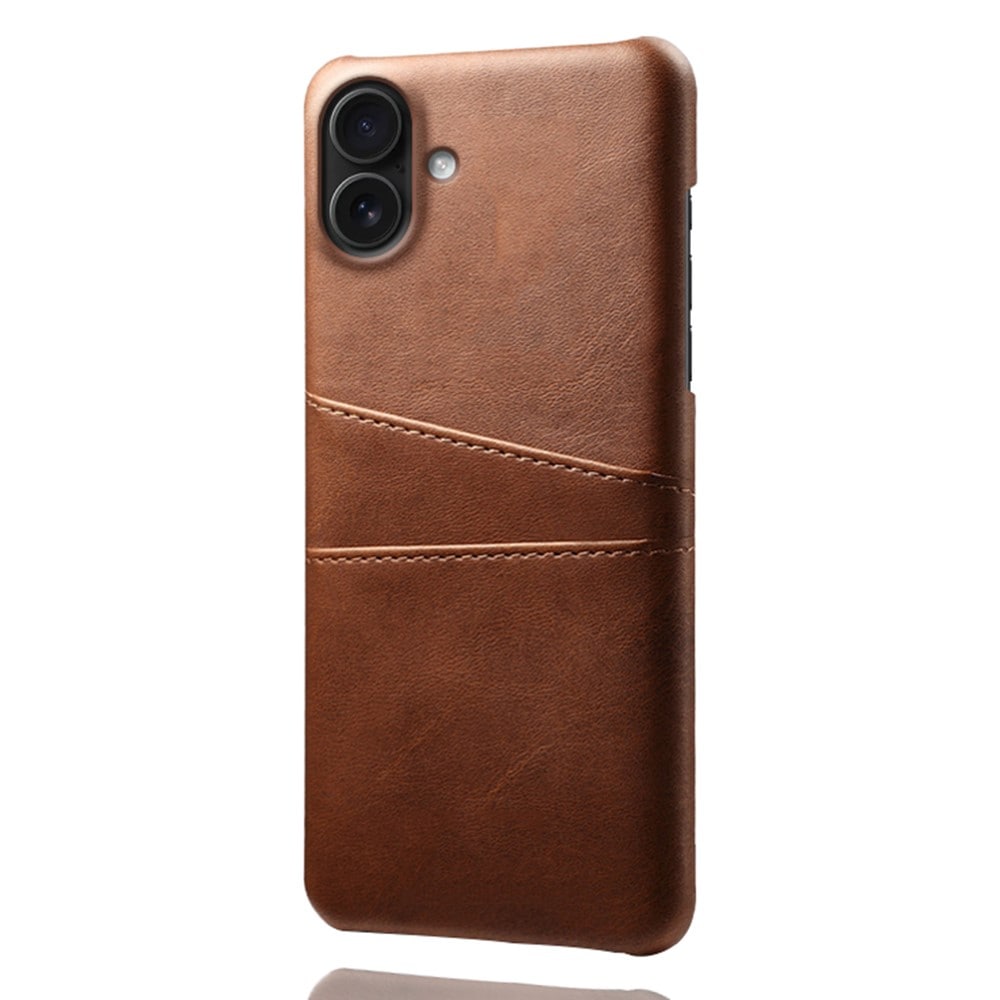 iPhone 17 Stilig deksel med 2 kortlommer, Brun