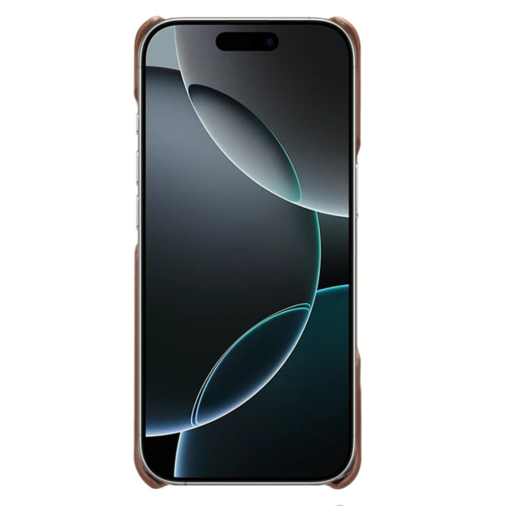iPhone 17 Pro Stilig deksel med 2 kortlommer, Brun