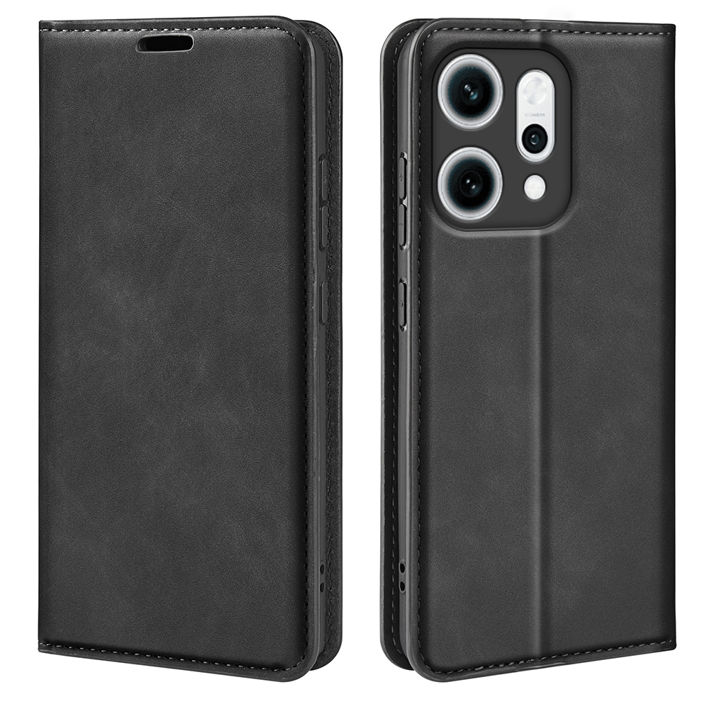 Oppo Reno 14 Slankt etui med kortlomme, Svart