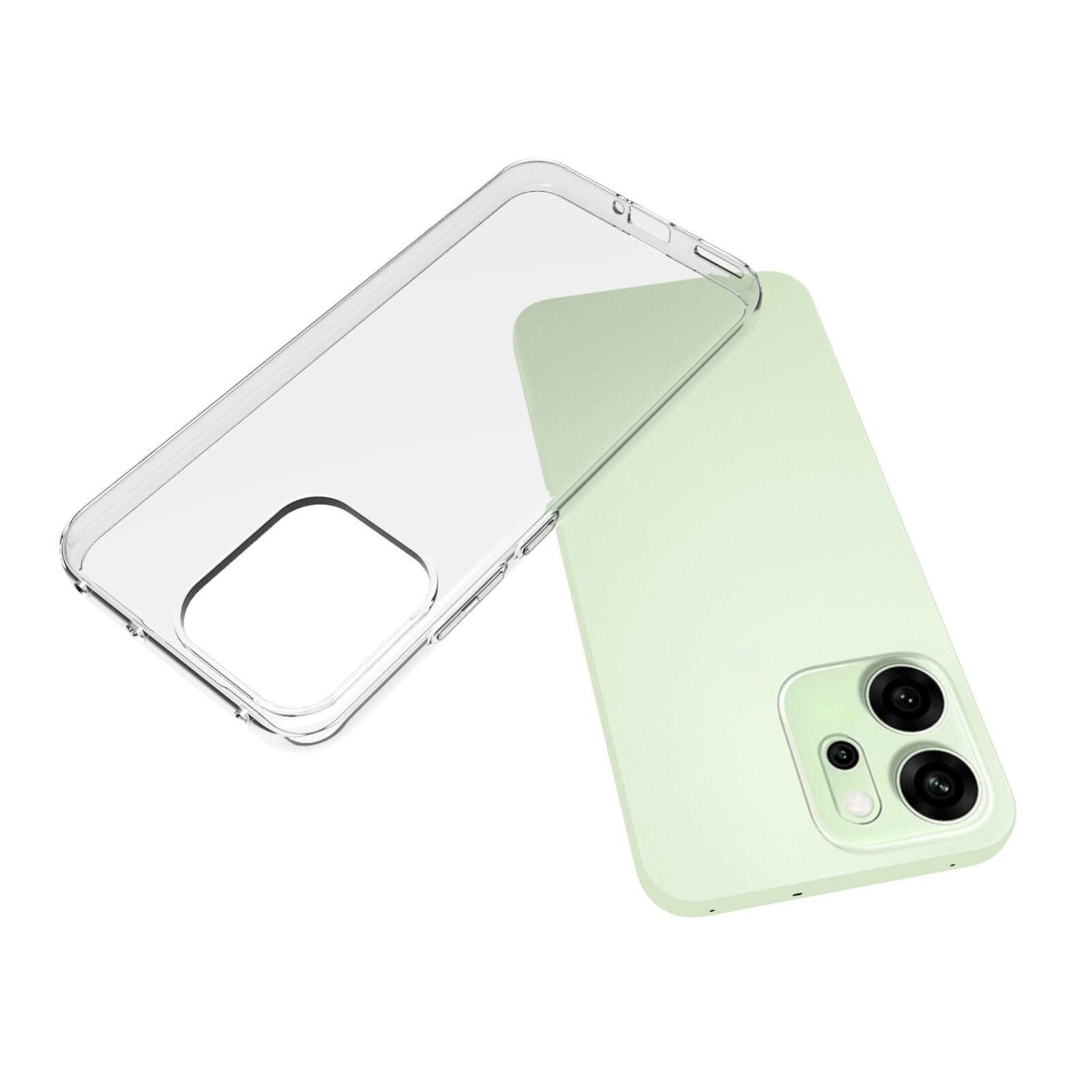 Oppo Reno 14 Tynt TPU-deksel, Gjennomsiktig