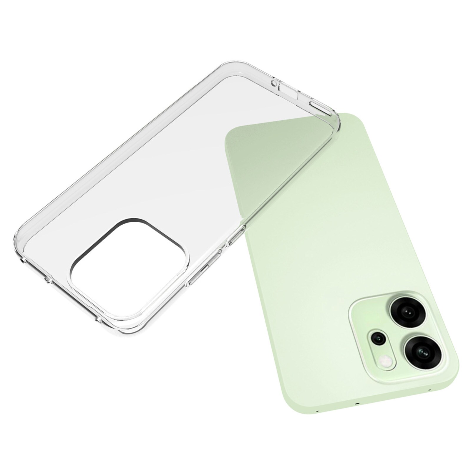 Oppo Reno 14 F Tynt TPU-deksel, Gjennomsiktig
