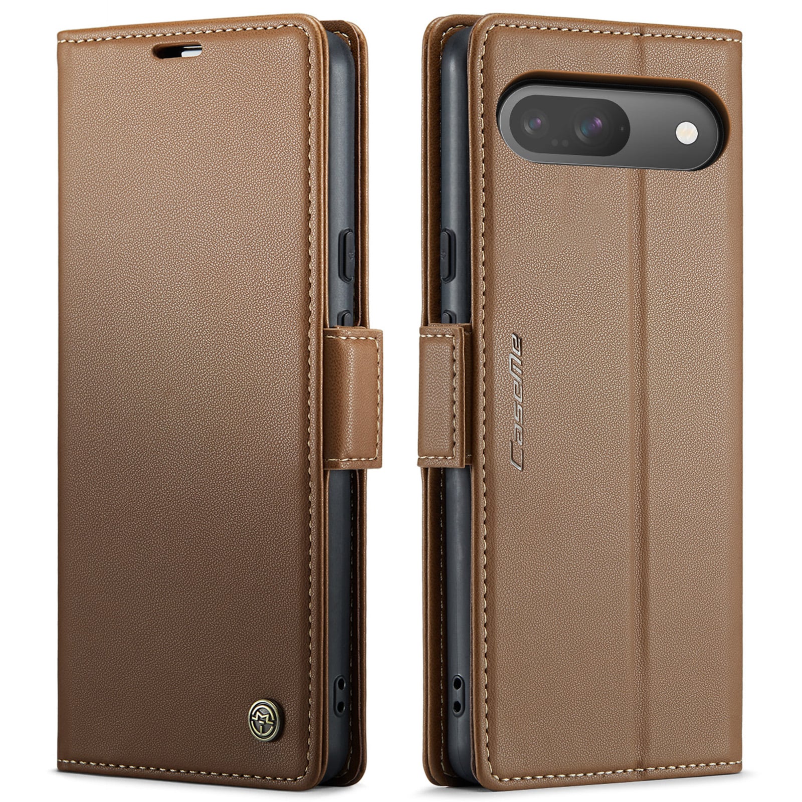 Google Pixel 10 Pro Slankt RFID-lommeboketui, Brun