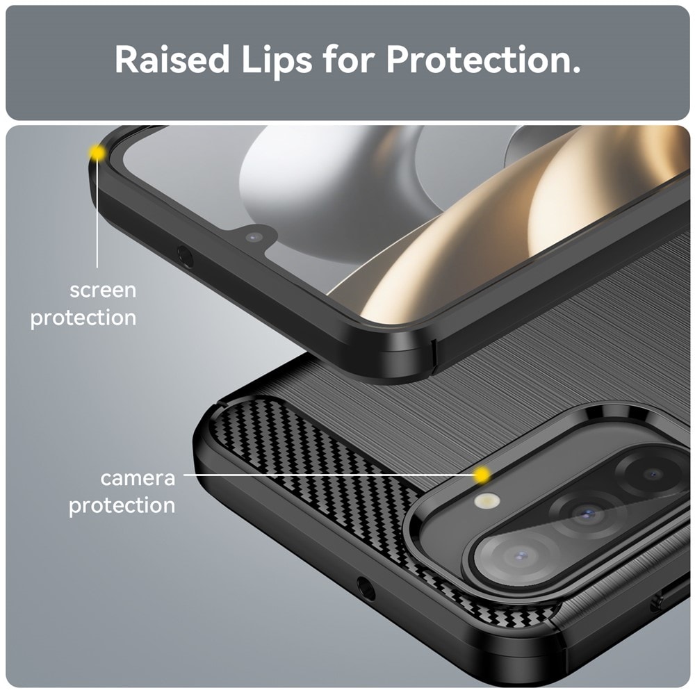 Samsung Galaxy A17 TPU-deksel Brushed, Svart