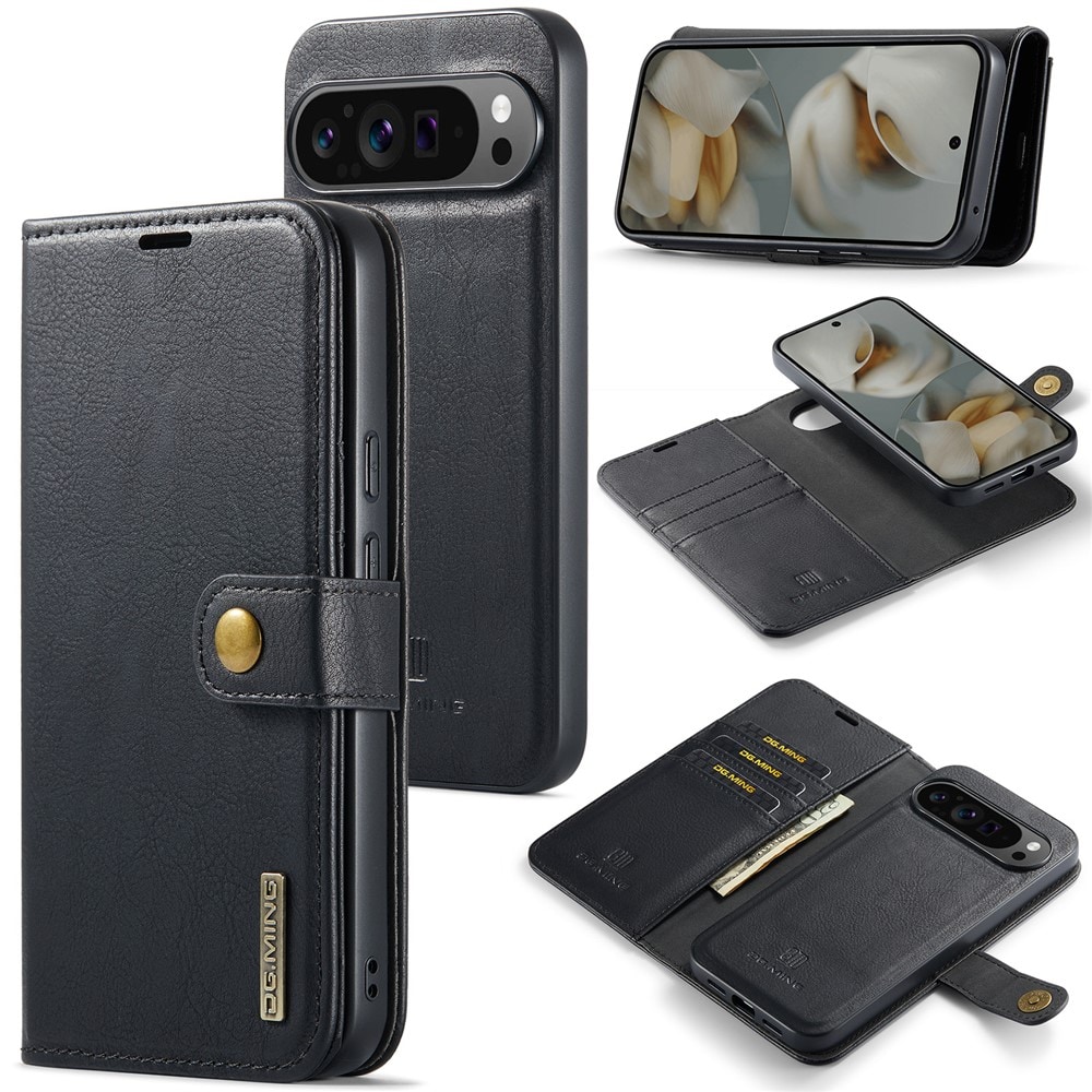Google Pixel 10 Pro XL Lommeboketui med avtakbart deksel, Black