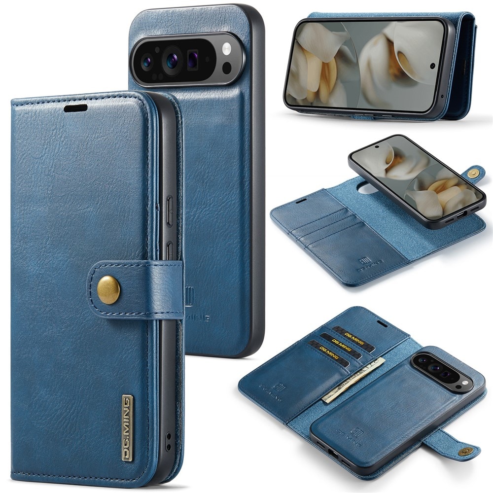 Google Pixel 10 Pro XL Lommeboketui med avtakbart deksel, Blue