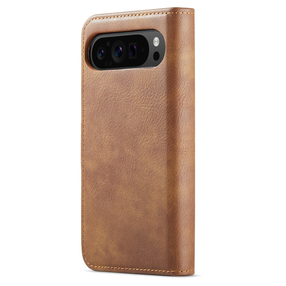 Google Pixel 10 Pro XL Lommeboketui med avtakbart deksel, Cognac
