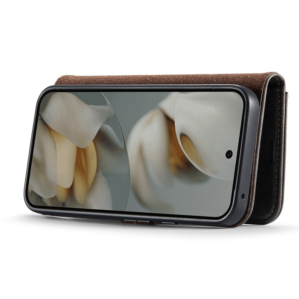 Google Pixel 10 Pro XL Lommeboketui med avtakbart deksel, Brown