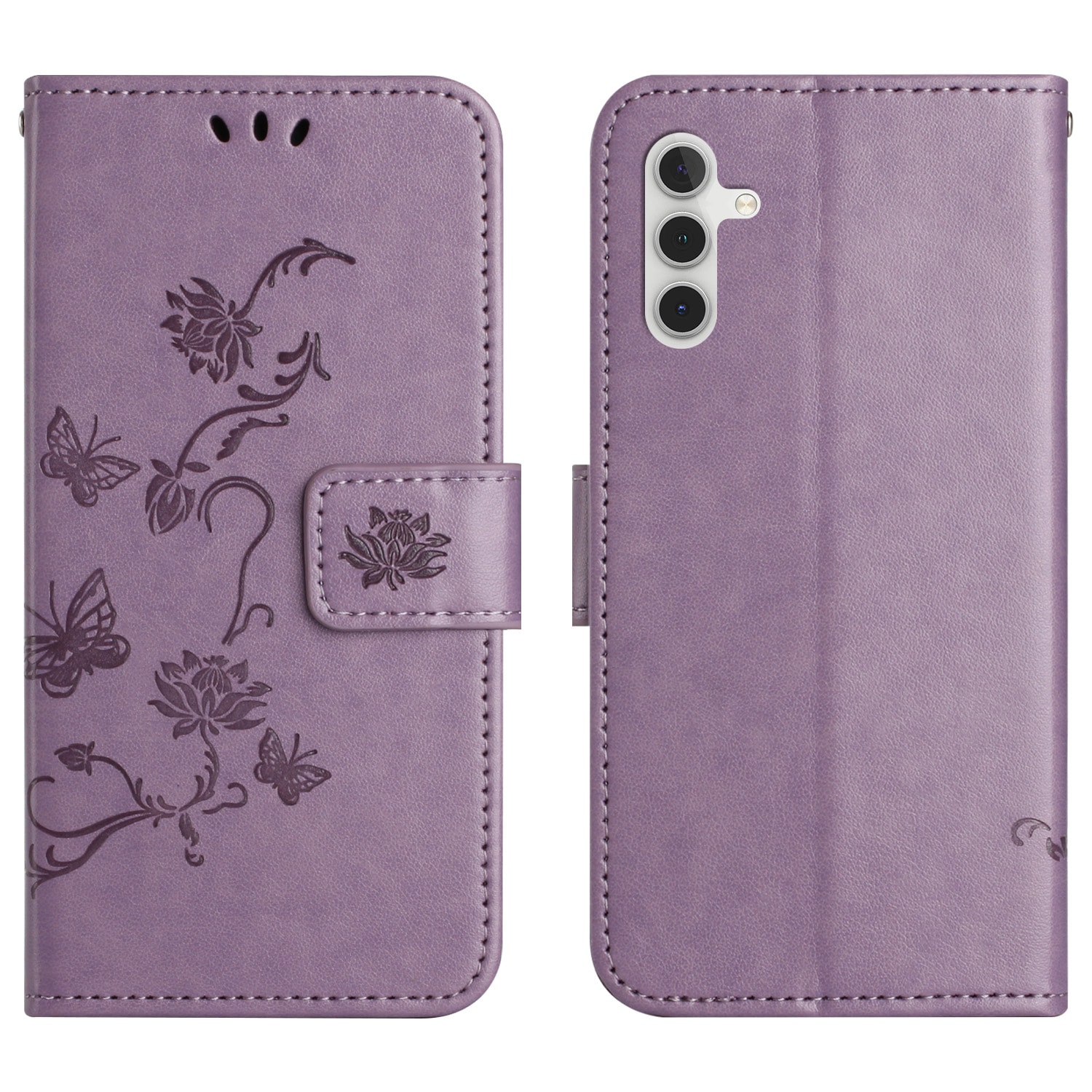 Samsung Galaxy S25 FE Mobiletui med sommerfugler, Lilla