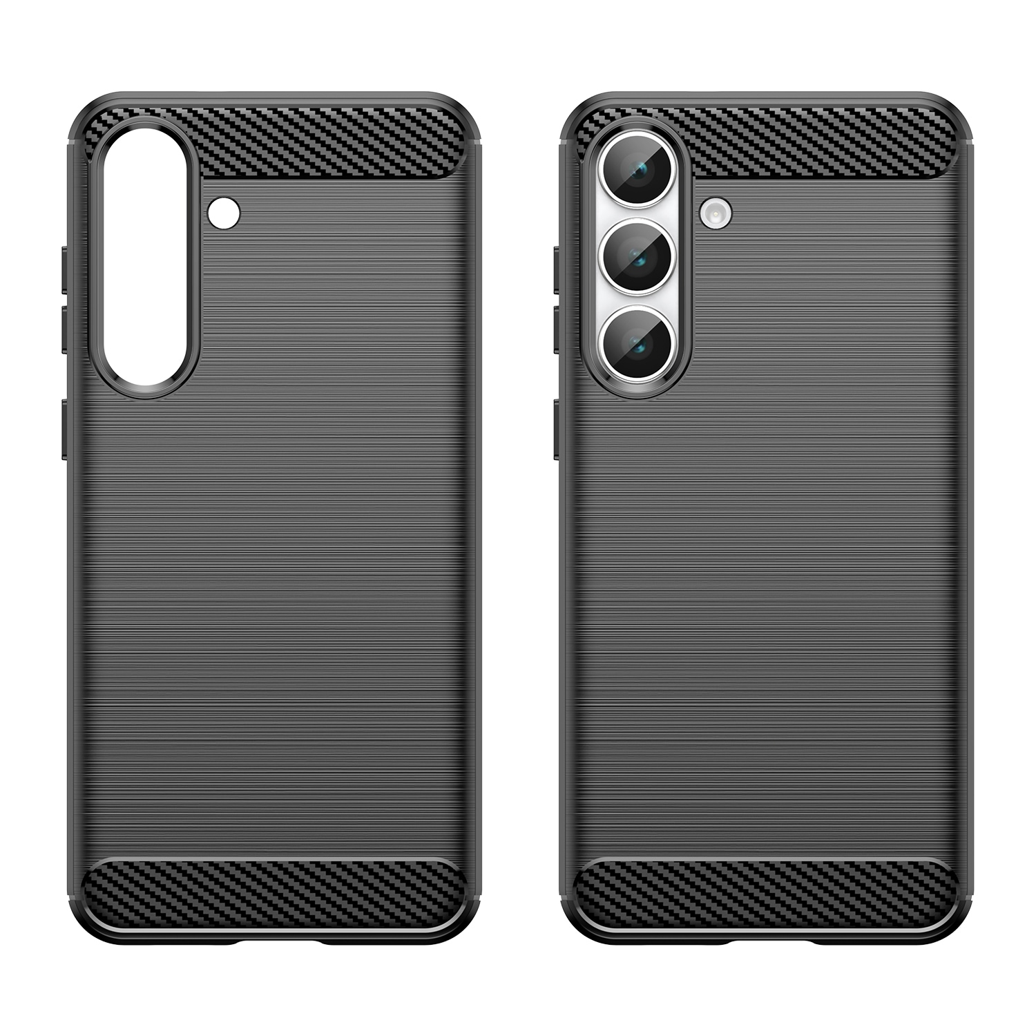 Samsung Galaxy S25 FE TPU-deksel Brushed, Svart