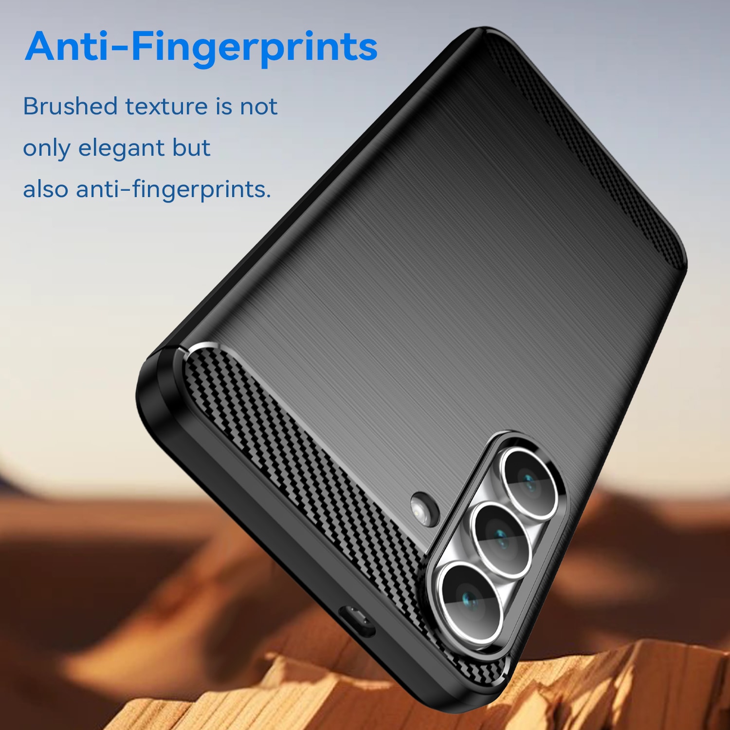 Samsung Galaxy S25 FE TPU-deksel Brushed, Svart