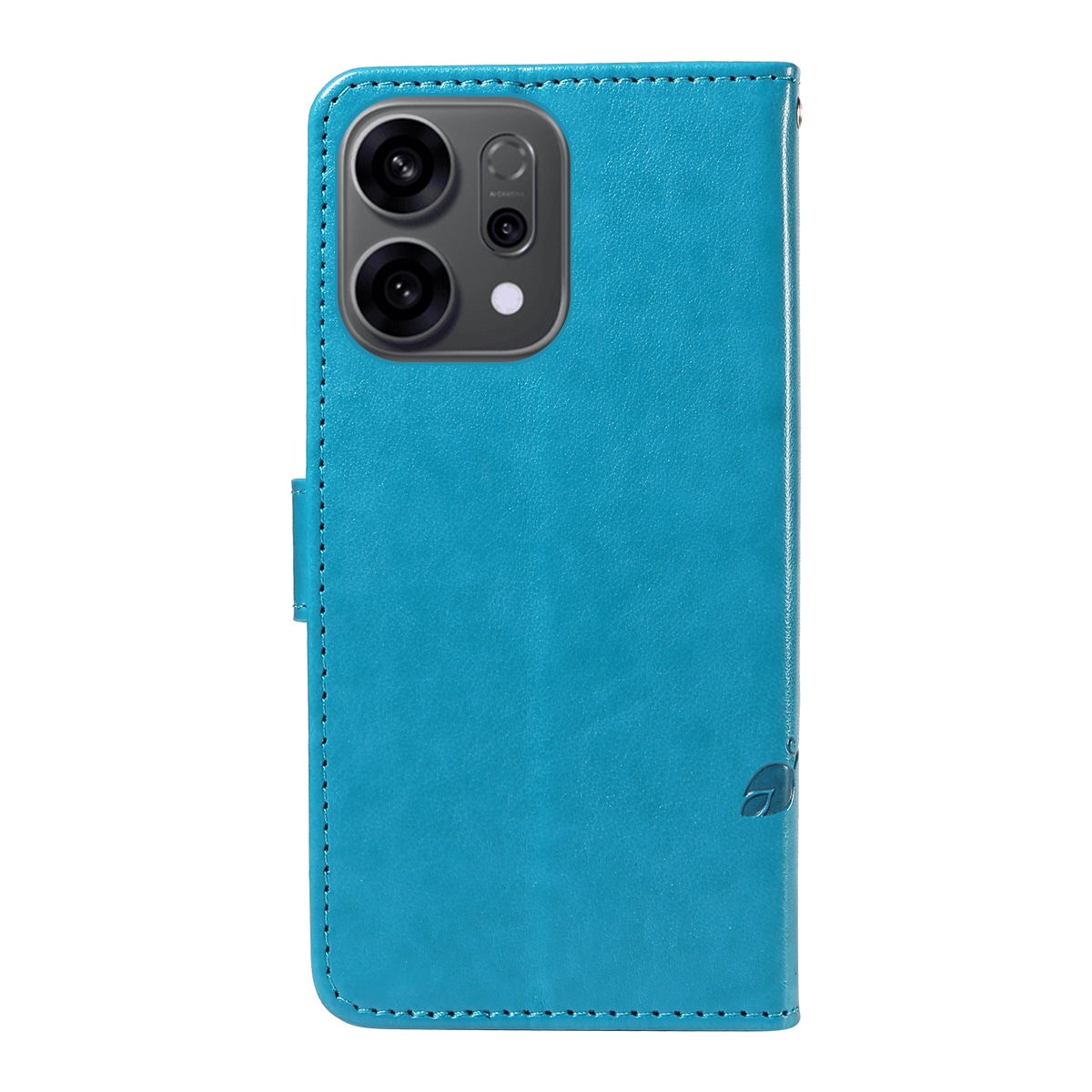 Oppo Reno 14 Mobiletui med sommerfugler, Blå