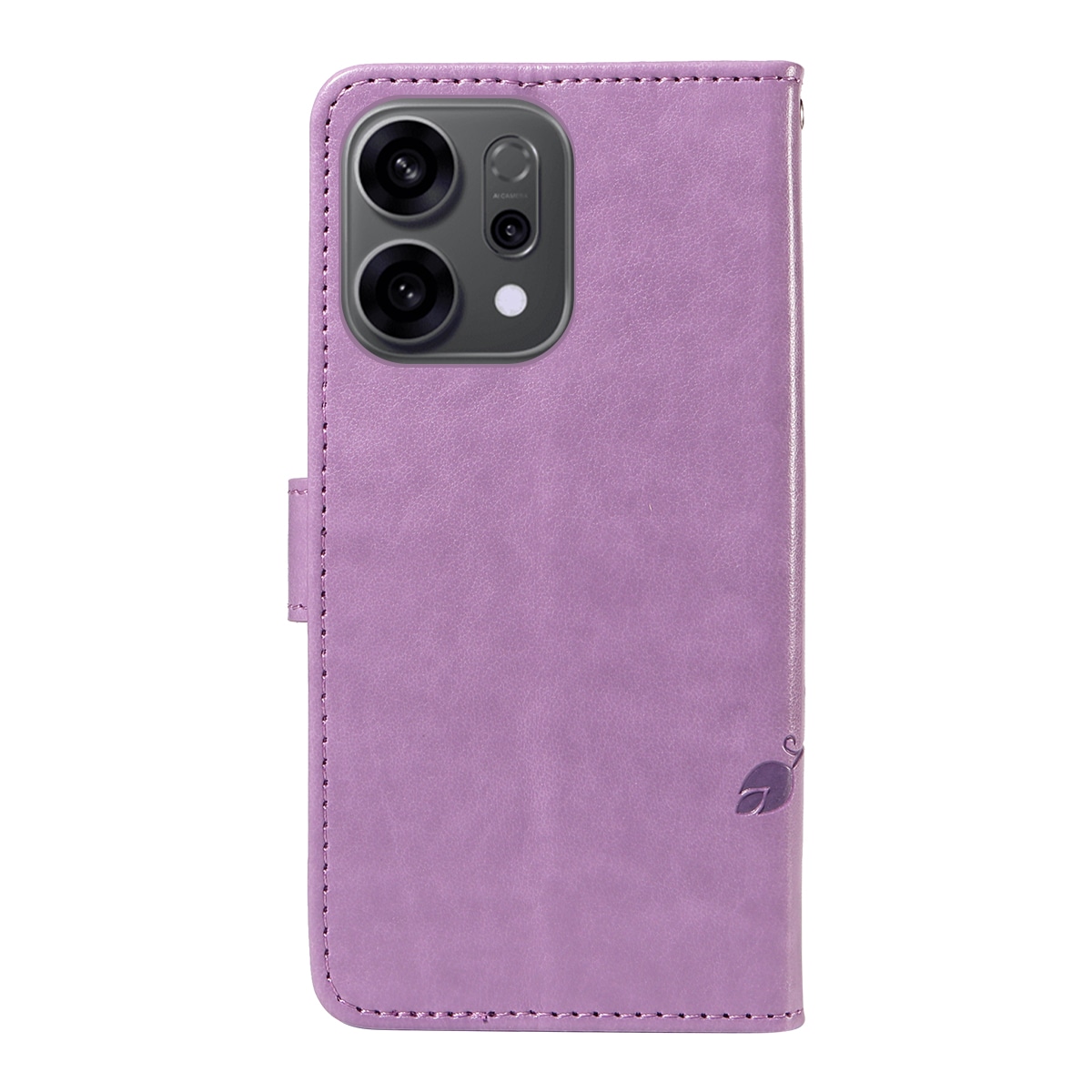 Oppo Reno 14 Mobiletui med sommerfugler, Lilla