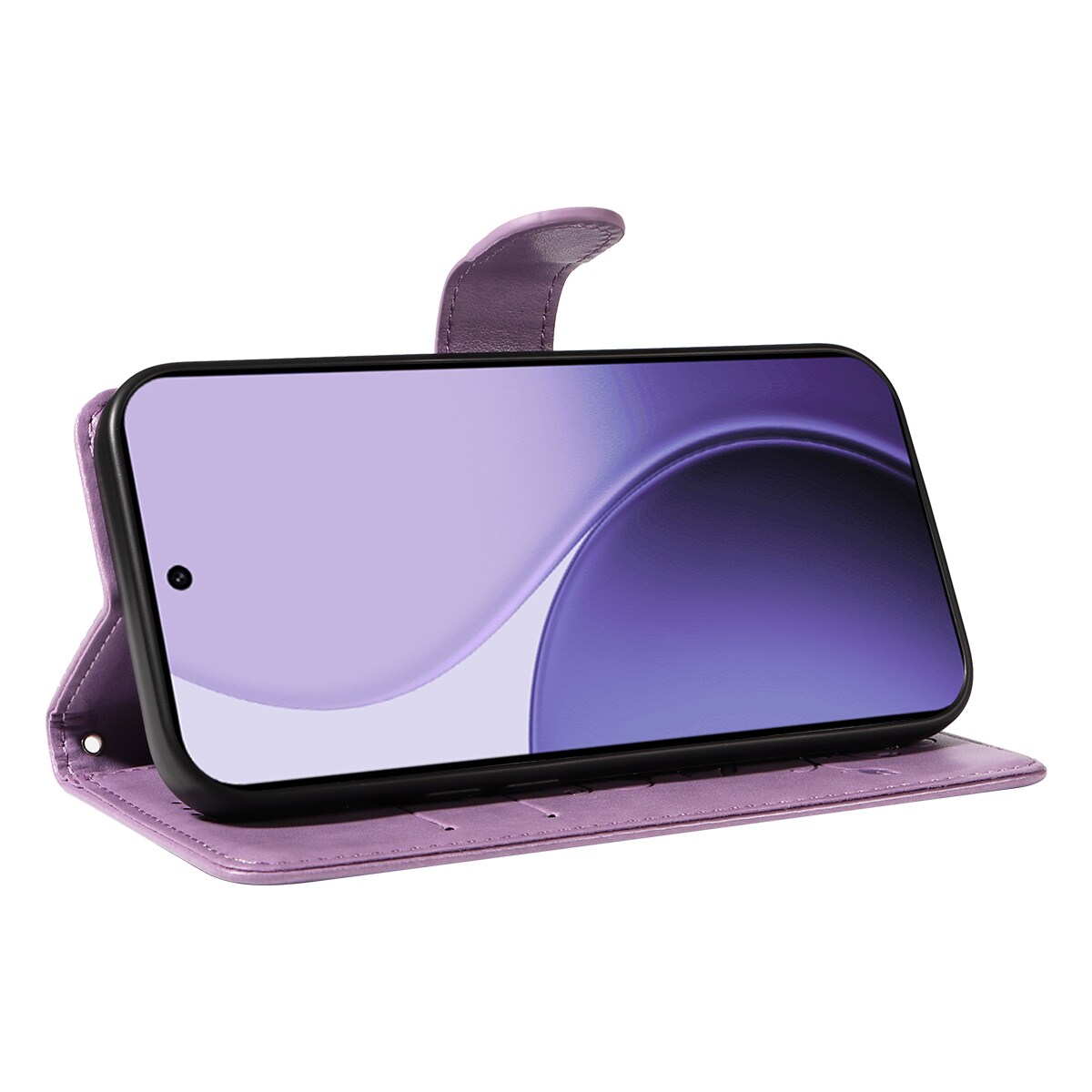 Oppo Reno 14 Mobiletui med sommerfugler, Lilla